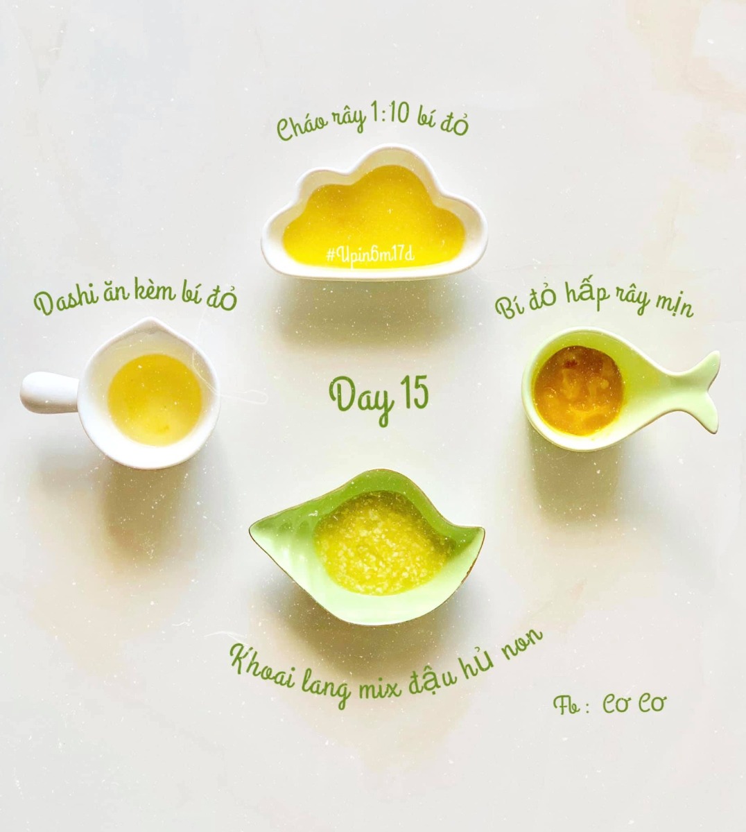THỰC ĐƠN cho bé mới ăn dặm (5-6m+)
Mình xin chia sẽ tất tất tần những gì mình biết về ăn dặm, cách mình nấu, cách cho con ăn và kinh nghiệm mua những vật dụng cần thiết nhất, để tiết kiệm nhất cho các mẹ.

🍀ADKN

Ngoài ghế ăn và yếm ăn là 2 thứ phải có,thì kiểu Nhật sẽ cần : 

- Một bắt  ăn chính, 2 3 bát ăn phụ

- Muỗng ( 1-2 cái ) 

- Rây hoặc bộ chế biến có kèm chày cối ( mình thấy chày cối sdung nhiều ) 

- Khay trữ đông 

- Dầu ăn trộn cháo , kiểu Nhật chỉ toàn rau củ nên thiếu chất béo. Cần bổ sung dầu ăn cho con. ( cái này mình đc bác sĩ dinh dưỡng tư vấn khuyên dùng ) 

👉🏻👉🏻Mới ăn các mẹ cứ mua nhiêu đó trước, thiếu gì mua sau.

☘️☘️Sau 2 tuần nếu mẹ muốn đa dạng thực đơn hơn có thể mua thêm cac loai gia vị hữu cơ ( chuyên dùng cho bé ) như phô mai rắc, phô mai tách muối , bột chùm ngây, cải kale, dầu ăn, ...

Đổi món chính từ gạo sang các loại đậu, hạt, yến mạch, nui, mì....

🍀☘️☘️Cách mình cho bé ăn : 

-Ngày ăn một bữa sáng ( 9h30-10h ) ăn xong mình cho ti sữa luôn ( cho trọn vẹn một bữa ăn tránh ăn vặt bú vặt) 

-Nên tập thành thói quen luôn vì sau này khi tăng lên ngày 3 bưa ăn, mà cứ cách một tiếng ăn 2 tiếng bú thì mẹ vất lắm . 

-Lượng ăn minh tăng dần từ 5-7ml cho tới hết tháng đầu bé mình có thể ăn đc 50ml rùi( tỉ lệ cháo 1:10) có khi ăn hết có khi ko nha, mình ko ép bé. 

-Buổi chiều cho bé ăn thêm bữa phụ, rãnh thì làm các món quốc dân ( đậu hủ non, pudding trái cây,.. ) lười thì cứ bánh ăn dặm, sữa chua, trái cây nghiền hoặc ép cho bé. 

☘️☘️☘️☘️Cách nấu : 
Mình nấu sẳn dashi và cháo, trữ đông dùng dần trong 1 tuần. 

Mỗi sáng sau khi bé bắt đầu ngủ giấc đầu tiên tầm 8h-8h30 mình sẽ tranh thủ chuẩn bị.

Hôm đó nhà nấu món gì thì mình xén cho bé một miếng .( rau xanh hay củ gì đó )

Dashi và cháo rây sẳn mình lấy ra, bỏ vào nồi hấp cách thuỷ chung vs rau củ luôn. 

Hấp xong mình nghiền từng loại rau , củ có thể mix lại hoặc để riêng .

Vậy là xong một bữa rồi á, sau khi chụp sống ảo xong mình bỏ lại vào nồi hấp, lúc đó vẫn còn hơi nóng, giữ ấm ấm đợi bé dậy ăn. 

Đó là cách của mình, có mẹ nào có cách gì hay lẹ hơn cmt minh tham khảo với nha ❤️