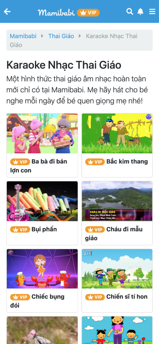 RA MẮT CHỨC NĂNG KARAOKE NHẠC THAI GIÁO

Mamibabi rất háo hức dc thông báo cùng các mẹ chức năng mới trên app: Karaoke nhạc thai giáo. Háo hức bởi đây là chức năng được rất nhiều mẹ góp ý và mong muốn có từ lâu. 

Các mẹ có thể vào hát nhạc thai giáo cho bé nghe ngay tại đây: https://mamibabi.com.vn/karaoke/

Trong các hoạt động thai giáo thì nghe nhạc thai giáo luôn đc các mẹ rất yêu thích. Nhiều mẹ tâm sự với ad là nghe nhiều rồi, giờ muốn hát cho con nghe mà ko biết nên hát bài gì, cũng ko có nhạc nền, ko nhớ lời nên rất khó hát. 

Vậy là Mamibabi thiết kế riêng chức năng này cho các mẹ thích hát cho bé nghe. Đây là một hình thức thai giáo âm nhạc rất thú vị, mẹ nên làm hàng ngày.

Thai giáo âm nhạc qua hoạt động hát cho bé nghe rất tốt cho sự phát triển của bé, giúp bé phát triển thính giác, GHI NHỚ giọng của mẹ; đồng thời mẹ cũng sẽ cảm thấy rất thư giãn, dễ chịu, giải tỏa căng thẳng sau một ngày làm việc mệt mỏi.

Mỗi ngày, mẹ có thể hát cho bé nghe từ 2-3 bài, hoặc nhiều hơn nếu có thời gian nhé.

Chúc các mẹ thai giáo hiệu quả!
Nếu có hoạt động thai giáo nào hay, mẹ có thể cmt góp ý để các ad đưa lên app phục vụ các mẹ nhé!

Happy Thai-giáo-ing!!!
Mamibabi Team