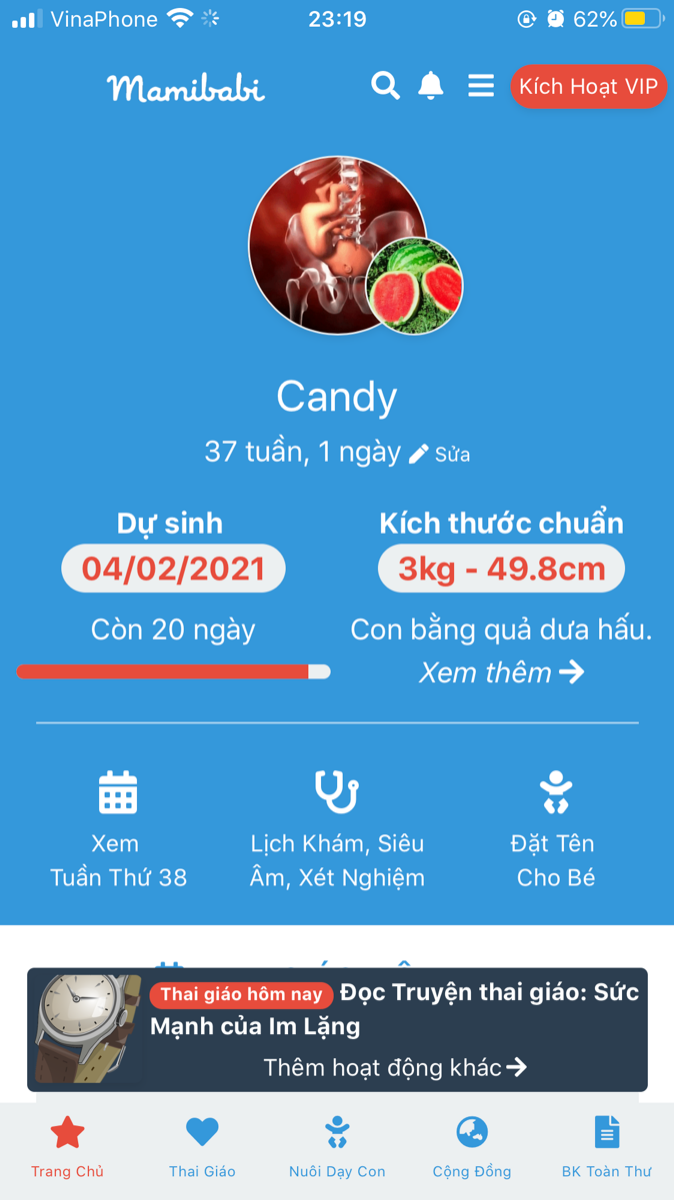 Còn 20 ngày nữa mà nay đau bụng với đau lưng quá các m ạ. M nào dự sinh đầu tháng 2 mà có dấu hiệu gì chưa ạ