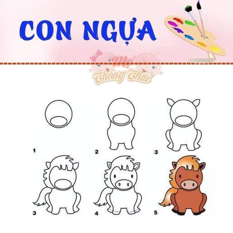 Các mẹ lưu lại để dạy các bé vẽ tại nhà nhé!