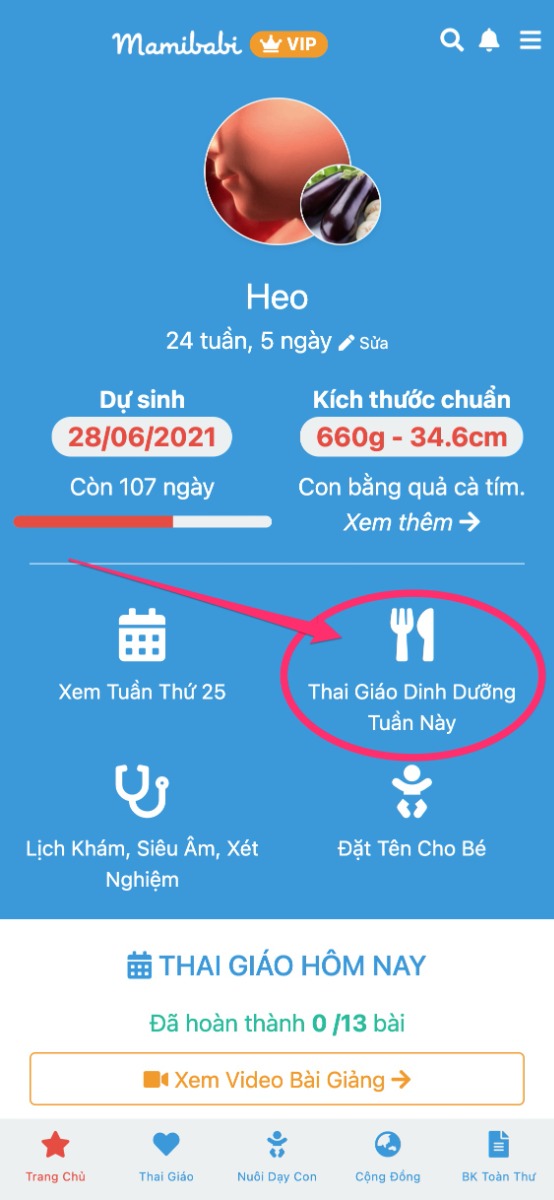 ĂN GÌ ĐỂ CON PHÁT TRIỂN TỐT? 
RA MẮT MỤC THAI GIÁO DINH DƯỠNG CỰC ĐƠN GIẢN, DỄ HIỂU, DỄ ÁP DỤNG

Từng tuần nên ăn gì để con không bị bé, để con phát triển tốt? Đây là mục được rất rất nhiều mẹ quan tâm, nhờ ad tư vấn rất nhiều!

Mẹ có thể dễ dàng tìm trên mạng thông tin các dưỡng chất cần bổ sung khi mang bầu, nhưng áp dụng như thế nào, thời điểm nào, nấu món gì...? thì rất khó theo dõi. Nhiều mẹ tâm sự với ad là đọc xong không biết áp dụng như thế nào cả! Rồi quên luôn, lại quay lại ăn như bình thường, không biết điều chỉnh chế độ ăn như thế nào!??

Để mẹ dễ dàng nắm được tuần này mình nên ăn gì, tập trung vào các nhóm chất nào,... Mamibabi đã ra mắt chuyên mục Thai giáo dinh dưỡng theo tuần. Các mẹ xem ở mục Thai giáo hôm nay, hoặc nhấn vào các chỗ ad khoanh tròn trong ảnh đính kèm nhé!

Chúc các mẹ thai giáo hiệu quả và em bé phát triển theo đúng mong ước của mẹ!

-- Từ Đội ngũ Mamibabi với tất cả tình yêu thương --