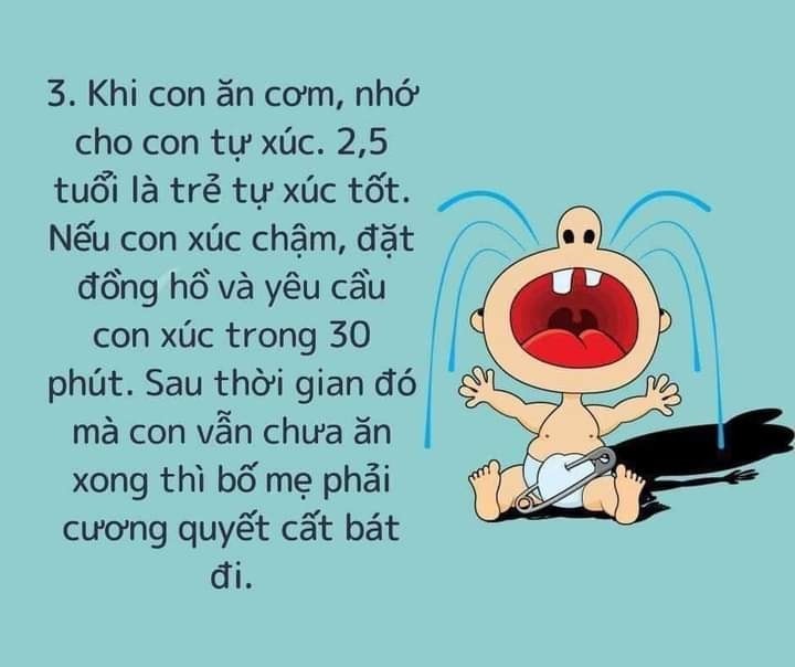 CHA MẸ LÀM GÌ KHI CON ĂN VẠ
DƯỚI ĐÂY LÀ 1 SỐ CÁCH XỬ LÝ CHA MẸ NHÉ!