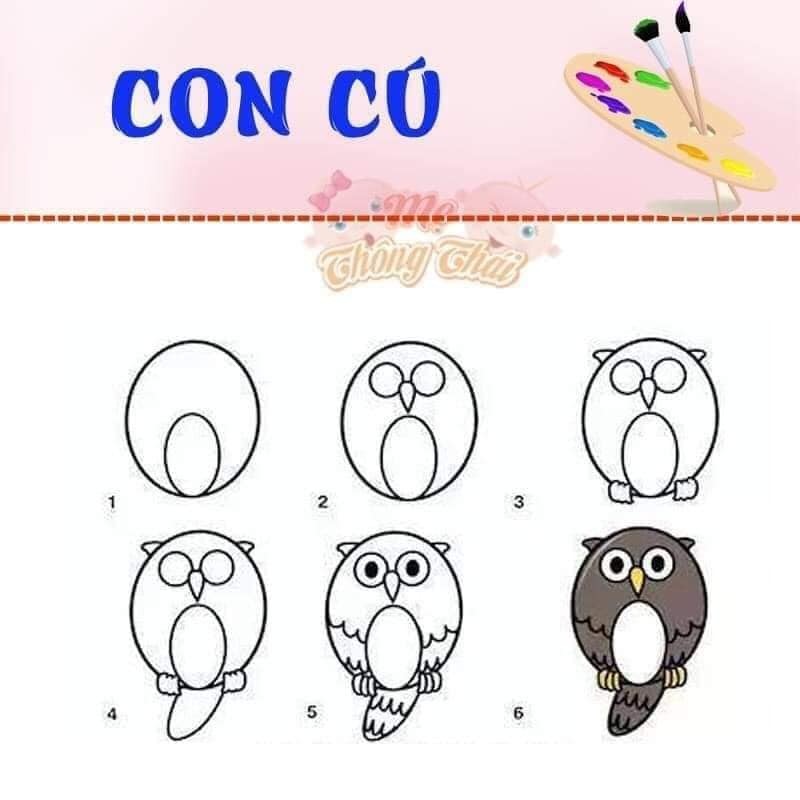 Các mẹ lưu lại để dạy các bé vẽ tại nhà nhé!