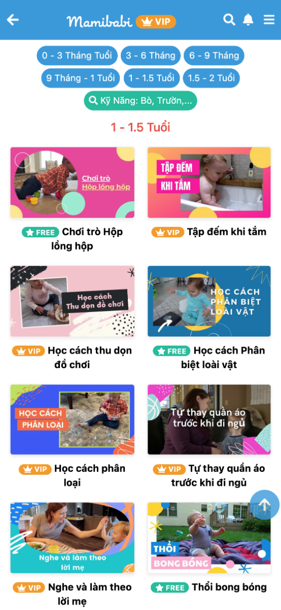 App hay dễ sợ luôn các mẹ ơi, đủ hết bài chơi cho con đến 2 tuổi. Trước giờ e tưởng chỉ có thai giáo 🤣🤣 E thích nhất ở điểm là các bài học này rất ngắn gọn, xem xong áp dụng đc ngay, ko có kiểu nói nói ngồi nghe mấy chục phút xong ko biết áp dụng cho con như thế nào. Tính ra như này lại rẻ quá, mua 1 lần dùng dc từ lúc bầu đến tận 2 tuổi, hợp lí quá mà.