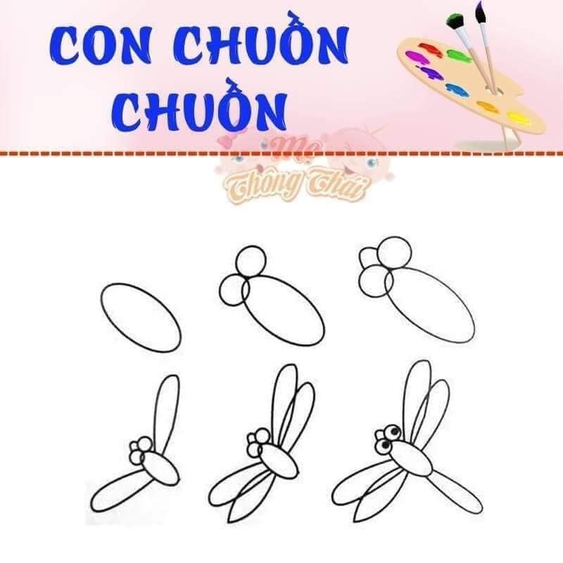 Các mẹ lưu lại để dạy các bé vẽ tại nhà nhé!