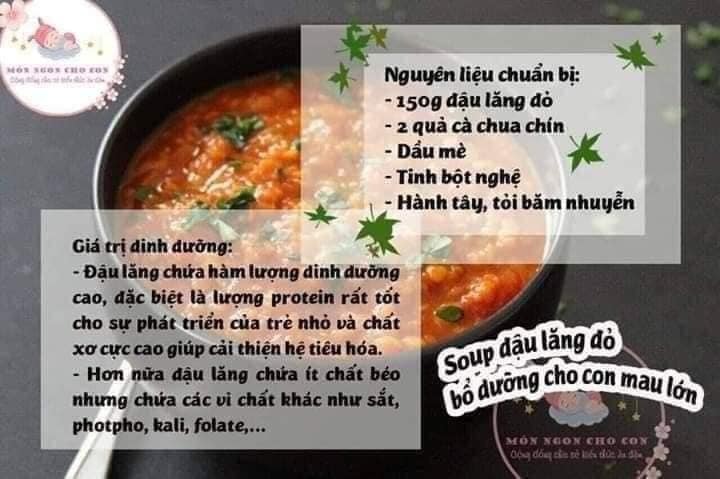 Gửi các mẹ một số công thức nấu cháo ngon bổ dưỡng cho con nhờ bổ sung thêm các hạt dinh dưỡng. 

Trên app còn nhiều công thức lắm, các mẹ xem tại đây: https://mamibabi.com.vn/thuc-don-an-dam?type=3

Các mẹ thay đổi cho bữa ăn của con thêm đa dạng phong phú nhé. 
HẠT HỮU CƠ ĂN DẶM CHO BÉ
🌰 Các loại hạt hữu cơ dùng để nấu cháo, soup, làm sữa hạt cho bé ăn dặm 🌰
👉 Mẹ nào có con đang trong độ tuổi ăn dặm mà bỏ qua các loại hạt này là một thiếu sót rất lớn đó.
💖 Mỗi loại hạt mang 1 sứ mệnh khác nhau, 1 công dụng khác nhau.
- Hạt diêm mạch ( hay còn gọi là hạt Quinoa ) - Markal
- Hạt kê vàng hữu cơ Markal
- Đậu Hà Lan hữu cơ Markal
- Đậu gà hữu cơ Markal
- Đậu lăng đỏ hữu cơ Markal
👉 Mẹ ngâm các loại hạt, đậu trước khi chế biến nhé :
- Đậu gà, đậu lăng đỏ, đậu Hà Lan cần ngâm 12 giờ trước khi chế biến
- Hạt kê vàng ngâm 8 giờ
- Hạt diêm mạch ( Quinoa ) ngâm 4 giờ
- hạt chia không cần ngâm trước.