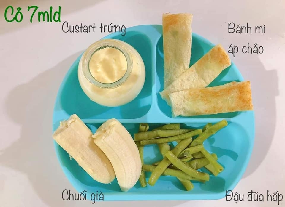 Thực đơn blw chi bé 7m đầy đủ đinh dưỡng cũng như tinh bột của bé Cỏ, mời mẹ tham khảo thêm ở đây nhé: https://mamibabi.com.vn/thuc-don-an-dam?type=5