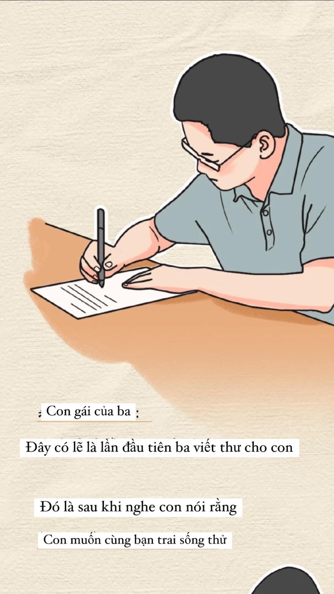 Con gái nói muốn cùng bạn trai sống thử, người bố đã viết một bức thư như thế này