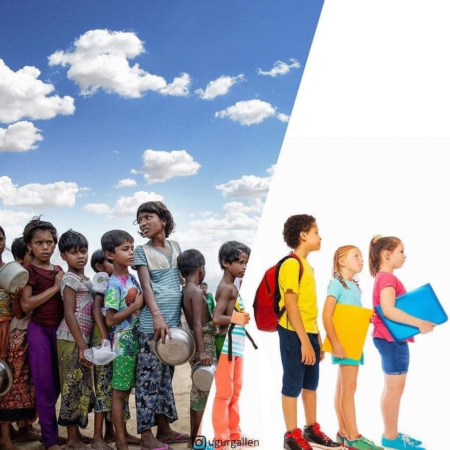 Những bức ảnh được chụp lại cùng một thời điểm nhưng khác số phận 🥰 Luôn trân trọng những gì mình đang có …