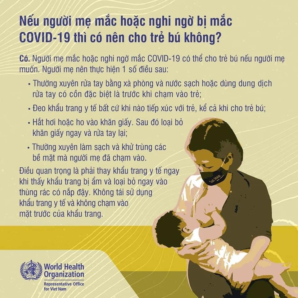Mẹ NHIỄM COVID 19 thì con có nên bú mẹ hay không? 
Các mẹ tham khảo kĩ nhé.