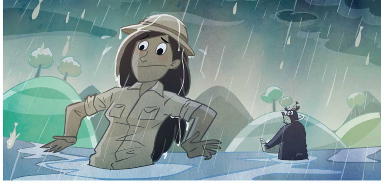 Truyện Ehon - Truyện tranh thai giáo: Ngày mưa cá xuất hiện