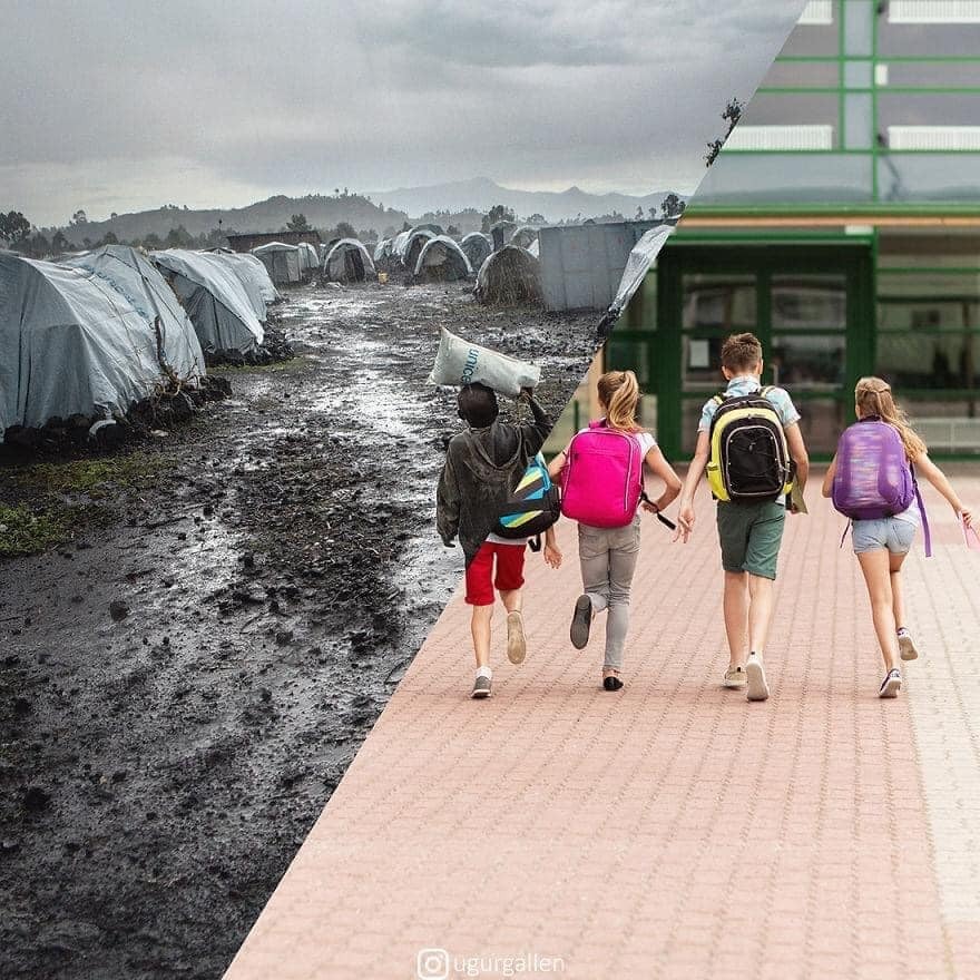 Những bức ảnh được chụp lại cùng một thời điểm nhưng khác số phận 🥰 Luôn trân trọng những gì mình đang có …