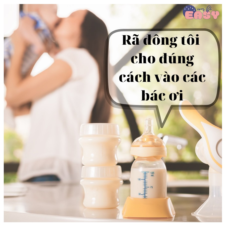RÃ ĐÔNG S.ỮA MẸ NHƯ THẾ NÀO ĐỂ GIỮ NGUYÊN ĐƯỢC DƯỠNG CHẤT?

Sữa đã cấp đông thì bị mất chất? Không hề. Mất chất là do chúng ta rã đông sai cách khiến các chất dinh dưỡng trong sữa bị biến đổi, bay hơi mất đi.

Vậy làm sao để giữ nguyên được các chất dinh dưỡng quý giá trong sữa mẹ?

Cách 1: Để giữ được chất dinh dưỡng trong sữ.a mẹ, trước khi sử dụng các mẹ hãy để xuống ngăn mát để cho nó tự tan ra. Sau đó hâm lại bằng máy hâm sữa âm ấm rồi cho con ăn.

Cách 2: Mẹ có thể xối thẳng lên vòi nước ấm để sưuax tan ra nhanh hơn..

- Mẹ không nên dùng lò vi sóng hay nước sôi quá nóng để rã đông s.ữa, cách này rất dễ để cho sữ.a bị mất đi khoág chấtt.

- Khi túi sữaa đã loãng ra rồi mẹ vệ sinh tay thật sạch mở túi s.ữa rồi đổ lượng sữ.a vừa đủ vào trong bình đã tiệt trùng sau đó sẽ cho vào máy hâm sữ.a.

⚠️LƯU Ý: Sữ.a mẹ rã từ ngăn đông ra hâm lại chỉ cho con ti trong vòng 1 tiếng. Sai lầm lớn nhất của các mẹ khi rã đông sữ.a là cứ hâm đi hâm lại nhiều lần, cách này sẽ tạo cơ hội cho vii khuẩnn xâm nhập chưa kể tới việc khiến trẻ bị đauu bụng và đi ngoài rất nhiều lần
