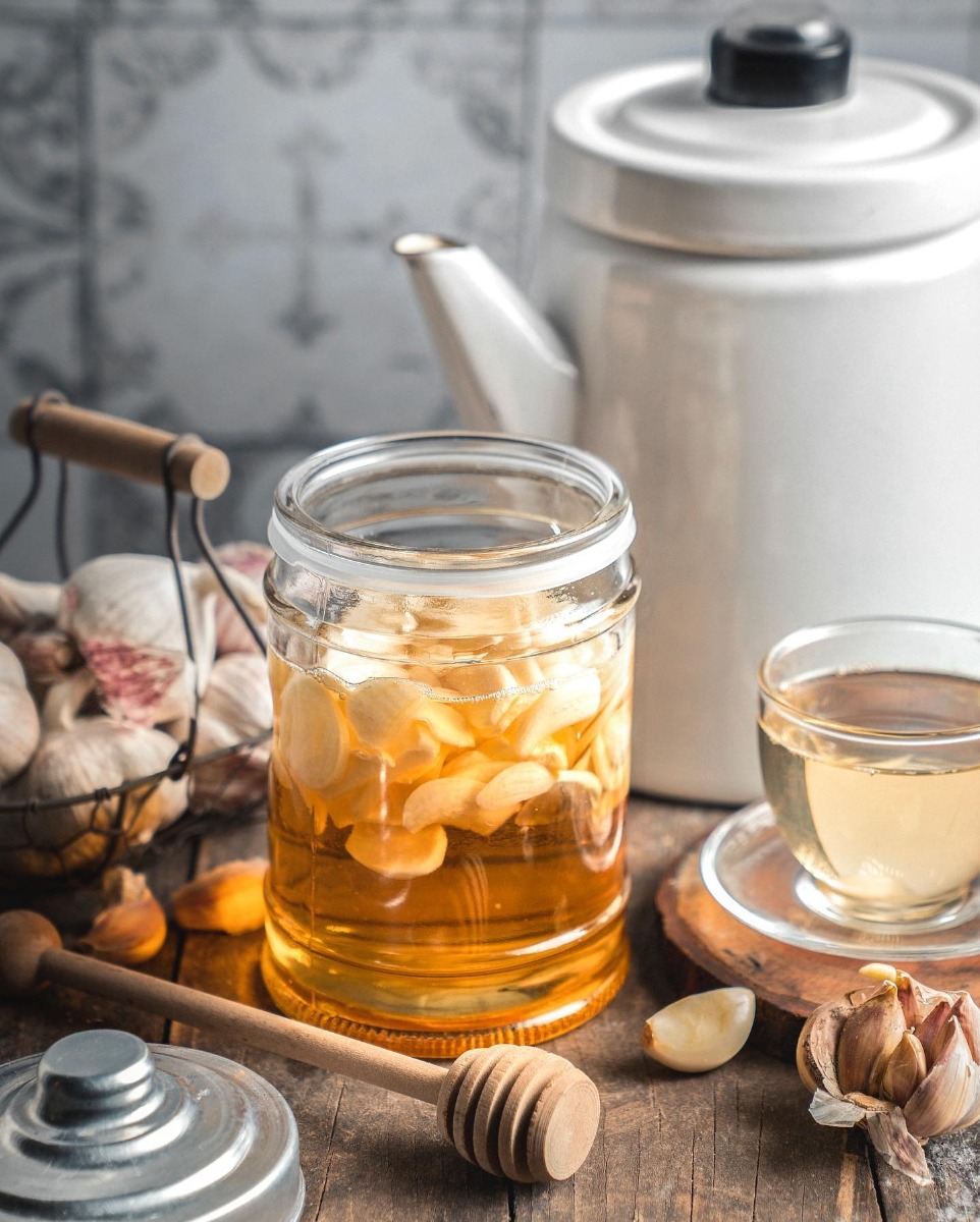 CÁCH LÀM TỎI NGÂM MẬT ONG TĂNG SỨC ĐỀ KHÁNG 🍯

Mình đang được tận hưởng những ngày hạnh phúc khi tuần lễ ẩm nồm đi qua và nắng ấm trở lại. Theo thói quen hàng ngày, mình lấy ra hũ tỏi ngâm mật ong trong bình thủy tinh, pha với nước ấm như trà rồi thưởng thức, trong lòng thấy ấm áp và thư thái vô cùng.

Mình chợt nghĩ, có lẽ ở thời điểm hiện tại, giữ gìn sức khỏe là một trong những vấn đề được người người, nhà nhà quan tâm nhất. Từ lâu mình đã tâm niệm, chính những thứ ta lựa chọn ăn uống, đưa vào cơ thể hàng ngày, chính là yếu tố quan trọng nhất phản ánh sức khỏe. Chẳng phải bạn là những gì bạn ăn hay sao? Hôm nay, mình xin được chia sẻ với các bạn cách làm tỏi ngâm mật ong – bài thuốc dân gian giúp nâng cao sức đề kháng và hỗ trợ phòng trừ nhiều bệnh. Tỏi và mật ong cũng là hai nguyên liệu dễ tìm và rất phổ biến trong căn bếp gia đình Việt Nam. Cùng làm thử ngay bạn nhé!

• Nguyên liệu:
150g tỏi to (khoảng 4 củ)
1l mật ong nguyên chất

• Cách làm:
Tỏi rửa sạch rồi mới bóc vỏ, hoạc bóc vỏ và giữ sạch không rửa lại nước.
Thái lát dọc dày khỏng 2mm.
Cho tỏi vào lọ thuỷ tinh sạch đã tiệt trùng, khô ráo.
Để tỏi nghỉ 15 -30 phút. Có thể vài phút lại xóc đều tỏi lên 1 lần.
rót đầy mật ong cho ngập.
Đậy thật kín để nơi thoáng mát, bọc kín tránh ánh sáng.
Để hết hẳn mùi tỏi thì tốt nhất sau 15 ngày bắt đầu dùng.
Nếu bảo quản tốt, kín sẽ để được rất lâu ở nhiệt độ phòng (mùa hè nên để ngăn mát tủ lạnh các bạn nhé).

Nguồn: Esheep Kitchen