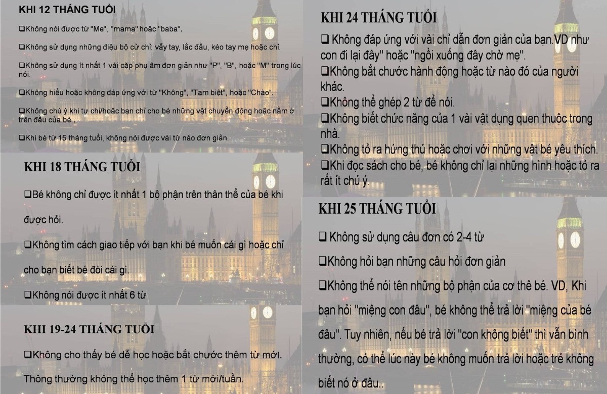 TRẺ CHẬM NÓI VÀ NHỮNG ĐIỀU CHA MẸ CẦN QUAN TÂM

Tham gia Khóa Tập nói sớm, phòng ngừa chậm nói cho trẻ tại đây: https://mamibabi.com.vn/r/293640

Trong thời đại công nghệ số ngày nay, chúng ta rất dễ dàng bắt gặp những trẻ nhỏ ngồi say mê với chiếc điện thoại, ipad... mà không quan tâm gì đến thế giời xung quanh. Theo một báo cáo của nhóm TS. Heuvel, BV Nhi, Canada đã cho thấy: những “bảo mẫu bất đắc dĩ” là những chiếc ipad/điện thoại này có thể liên quan đến khoảng 50% nguy cơ chậm nói và ít giao tiếp ở trẻ.

Không những vậy, quỹ thời gian của cha mẹ ngày nay dành cho gia đình thường chỉ còn buổi tối do phải làm việc cả ngày, nhưng tối về mối quan tâm chỉ thường là tắm rửa, cho ăn, và rồi đi ngủ. Họ thường quên về chất lượng của thời gian bên con, nó không nằm ở tắm-ăn-ngủ mà quan trọng hơn rất nhiều là thời gian giao tiếp tích cực cùng con.

Theo báo cáo của TS. Nairan, ĐH Connecticut, Mỹ đã cho thấy sự thiếu giao tiếp của cha mẹ trong gia đình có liên quan đến sự chậm nói của trẻ sau 2 tuổi, và có thể kéo dài đến 33 tháng tuổi. Ngoài ra, theo TS. Brittany, Northwestern, Mỹ cũng cho biết trẻ chậm nói thường kém trong kiểm soát cảm xúc và khả năng diễn đạt. Vậy, bạn cũng đừng thắc mắc tại sao khi bạn ít dành thời gian với con, con trẻ lại rất ương bướng.

ĐỘ TUỔI NÀO CẦN CHÚ Ý VỀ SỰ CHẬM NÓI CỦA TRẺ:
Trẻ khỏe mạnh bình thường: thường bắt đầu học nói khi bé từ 1 tuổi.
Trẻ sinh non: Có thể bắt nhịp trễ hơn lên đến 2 tuổi.

NHỮNG DẤU HIỆU CHẬM NÓI SO VỚI CỘT MỐC ĐỘ TUỔI
Nếu đến độ tuổi này, mà trẻ duy trì bất kì những dấu hiệu trì hoãn ngôn ngữ sau hơn 2 tháng, thì nên tư vấn các nhà liệu pháp trị liệu âm ngữ để được hỗ trợ.
[*] các bạn có thể xem hình đính kèm bài viết này để đánh giá những dấu hiệu trì hoãn ngôn ngữ theo độ tuổi.

LÀM SAO ĐỂ GIÚP CÁC BÉ NGĂN NGỪA CHẬM NÓI HOẶC CẢI THIỆN.
Ngoài các vấn đề khiếm khuyết liên quan đến: Trẻ phát triển tự kỉ, khiếm khuyết thính giác, cơ hàm phát triển không bình thường hoặc não bộ chậm phát triển, hầu hết các trẻ chậm nói có thể do vài nguyên nhân sau:
*Không đủ thời gian giao tiếp với cha mẹ
*Không muốn giao tiếp với cha mẹ vì không quan tâm đến giao tiếp. Vấn đề này thường gặp ở các bé "nghiện" các thiết bị điện tử sớm.
*Từng trải nghiệm 1 thời gian bị chia cắt với mẹ quá sớm và đủ lâu ảnh hưởng đến khả năng giao tiếp.

ĐIỀU TRỊ THÍCH HỢP
Sự điều trị cần liên quan đến nguyên nhân gây ra. Các bé gặp vấn đề về khiếm khuyết, cần có sự hướng dẫn của chuyên gia chuyên khoa ngữ âm và tâm lý trẻ nhỏ.
Hướng dẫn và khuyến khích bé giao tiếp là được khuyên dành cho các bé chậm nói khác:
* Từ khi 4 tháng tuổi, luôn nói với bé khi ôm bé, khi thay tả cho bé, khi cho bé bú, khi vuốt ve hay mát-xa bé. Bé thích nghe giọng mẹ nói từ độ tuổi này, sau 5 tháng bé thích nghe giọng của bố và mẹ. Và sau 6 tháng bé thích nghe giọng tất cả mọi người. Hãy luôn trò chuyện với bé, và khi nghe bé lập lại từ đó thì cha mẹ cũng lập lại từ đó 1-2 lần để cho bé nghe làm theo.

*Trước 1 tuổi, bạn thường xuyên nói chuyện với bé, đọc sách cùng bé và khuyến khích bé phát âm. Từ phát âm có thể ngọng nghịu, khó nghe, bạn cũng giả giọng như vậy để khuyến khích bé nói.

*Khi bé được 1 tuổi, bạn dùng từ có phụ âm (b, p, m, n, k) để nói để bé học cách sử dụng phụ âm. Đọc sách có chữ lớn, kèm hình ảnh trên mỗi trang là 1 cách tốt để khuyến khích bé nói theo.

**Từ 15 -30 tháng: bạn nên hỏi bé những câu hỏi khi đọc truyện cho bé nghe, để bé có thời gian suy nghĩ (khoảng 10 giây) để trả lời. Hoặc có thể nói câu cầu khiến như "nhặt gấu Teddy lên", "mẹ đóng cửa sổ " hoặc " đến giờ ngủ rồi". Đừng quá lo lắng hay cảm thấy stress khi bé không muốn lặp lại, hoặc không nói theo. Đơn giản là bé chưa biết cách nói như thế nào, bé sẽ phải học hỏi nhiều lần và bắt chước rất nhiều lần để có thể ghép 2-3 từ với nhau.

*Trước 1 tuổi, bạn có thể nói ngọng như bé cho bé thích thú những từ bé cố phát âm được.
VD: Trước 1 tuổi, bé nói "be", và chỉ vào hình em bé và bạn cũng nói "be", để bé hứng thú lập lại. Nhưng sau 1 tuổi, bạn chỉ vào hình và nói là "bé".
Khi bé từ 1 tuổi, bạn tránh "nhại lại" những từ ngọng ngịu của bé hoặc nói bé nói sai, mà chỉ đơn giản nói lại từ đó với phát âm đúng là được. nên phát âm đúng trở lại. Thời điểm này, bé cần bắt chước chính xác các âm của 1 từ sẽ phát âm như thế nào.

*Khi chơi với bé, kết nối sự tưởng tượng của bé với ngôn ngữ.
Quan sát bé chơi, lắng nghe bé nói, sửa âm và nói lại bằng 1 câu mô tả.
VD: Bé có thể nói "xe" (ý bé là xe hơi), bạn có thể lặp lại từ đó, mà thêm ngữ cảnh như "xe bự bành bành". Điều này cũng sẽ gia tăng cơ hội bé sử dụng phụ âm và ghép từ, rất hữu ích cho các bé từ 1.5 tuổi trở lên.

Nguồn: BS. Anh Nguyen

Tham gia Khóa Tập nói sớm, phòng ngừa chậm nói cho trẻ tại đây: https://mamibabi.com.vn/r/293640