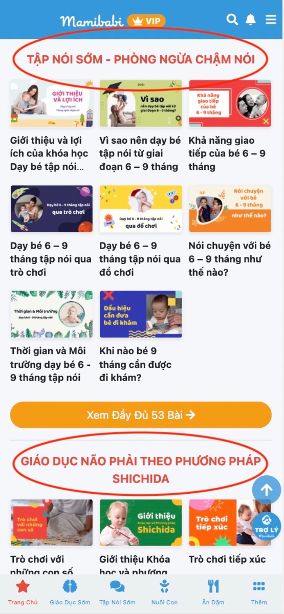BẮT ĐẦU GIÁO DỤC SỚM CHO BÉ NHƯ THẾ NÀO? (ÁP DỤNG TỪ 0 TUỔI)

Mamibabi luôn tự hào là app đơn giản nhất về tất cả các vấn đề liên quan đến mẹ bầu và em bé, không chỉ giáo dục sớm hay thai giáo.

Thật vậy, chỉ cần mở app Mamibabi mỗi ngày, những gì quan trọng nhất sẽ được hiện ngay trước mắt mẹ và có thể áp dụng cho bé ngay, vô cùng đơn giản, dễ dàng, tiết kiệm rất nhiều thời gian, công sức tìm hiểu.

Hôm nay Thắng xin chia sẻ cách để mẹ bắt đầu giáo dục sớm cho bé một cách nhanh nhất.

Trước hết cần hiểu giáo dục sớm là gì? Trên mạng có rất nhiều định nghĩa, nhưng theo Mamibabi, giáo dục sớm là phương pháp giáo dục áp dụng cho bé dưới 6 tuổi, hiểu đơn giản là các bài chơi giúp bé không bị chậm vận động và phát triển trí thông minh, cảm xúc, tư duy, ngôn ngữ...

Để áp dụng giáo dục sớm cho bé, mỗi ngày mẹ chỉ cần mở app và làm theo mục BÀI GIÁO DỤC SỚM HÔM NAY, rất đơn giản và tiết kiệm thời gian.

3 chương trình giáo dục sớm từ Mamibabi:

- Khóa Giáo dục sớm 0 - 2 tuổi: https://mamibabi.com.vn/r/888233 

- Khóa Tập nói sớm, phòng ngừa chậm nói: https://mamibabi.com.vn/r/293640

- Khóa Giáo dục Não phải MỚI: https://mamibabi.com.vn/r/252459

Mẹ có thể xem chi tiết từng chương trình kèm theo lợi ích tại link trên. Những mẹ đã có tài khoản VIP từ Mamibabi có thể bắt đầu xem được ngay, không mất tiền mua thêm! Nếu chưa có, mẹ có thể đăng ký tại đây https://mamibabi.com.vn/vip/info

Khi đã hiểu cơ bản, mỗi ngày mẹ chỉ cần cho bé chơi theo mục BÀI GIÁO DỤC SỚM HÔM NAY, các bài này đã được tối ưu theo tuổi của bé.

Chúc gia đình và các bé có những giờ phút học mà chơi, chơi mà học bổ ích, lý thú nhé!

Từ tâm huyết của đội ngũ Mamibabi!
Trân trọng cảm ơn sự ủng hộ của các mẹ!

Thang Pham,
CEO Mamibabi.