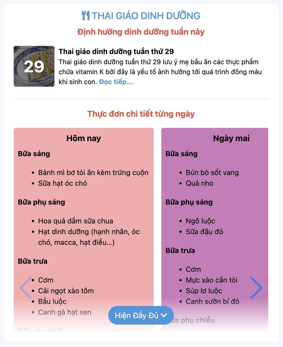 Thực đơn cho bà bầu 280 ngày: Trọn bộ thực đơn “3 trong 1” cho mẹ và thai nhi