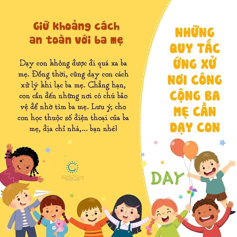 🌷🌷 NHỮNG QUY TẮC ỨNG XỬ NƠI CÔNG CỘNG BA MẸ CẦN DẠY CON

Cách ứng xử là một trong những yếu tố phản ánh trình độ văn hóa, văn minh của một con người. Khi biết cách ứng xử, con sẽ là em bé đáng yêu trong mắt mọi người, là người lịch thiệp, tử tế khi lớn lên. Vì vậy, ba mẹ cần khéo léo dạy con sự tinh tế trong cách ứng xử ngay từ những năm tháng ấu thơ.