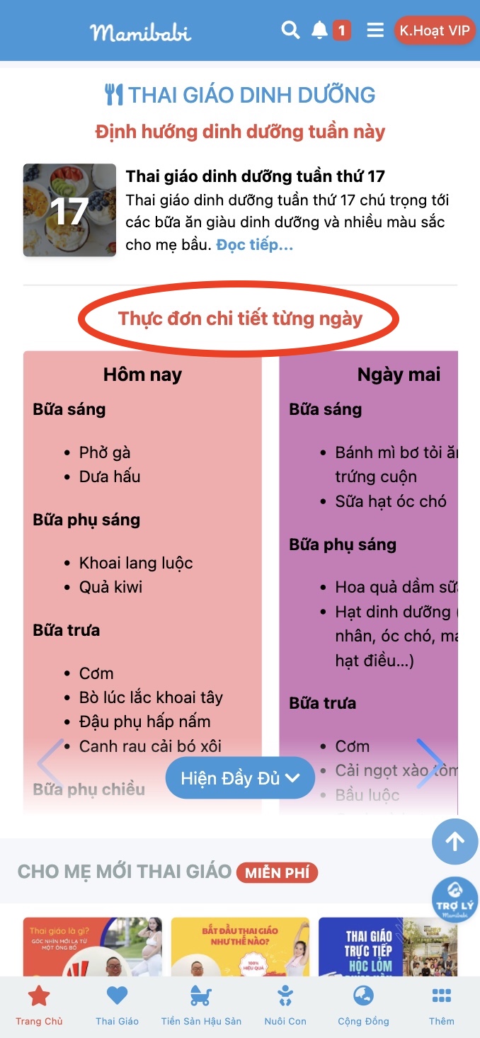 thai giáo dinh dưỡng