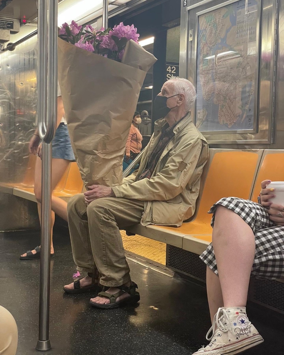 He bought em to make someone's day but this picture has made so many people smile. 🙂