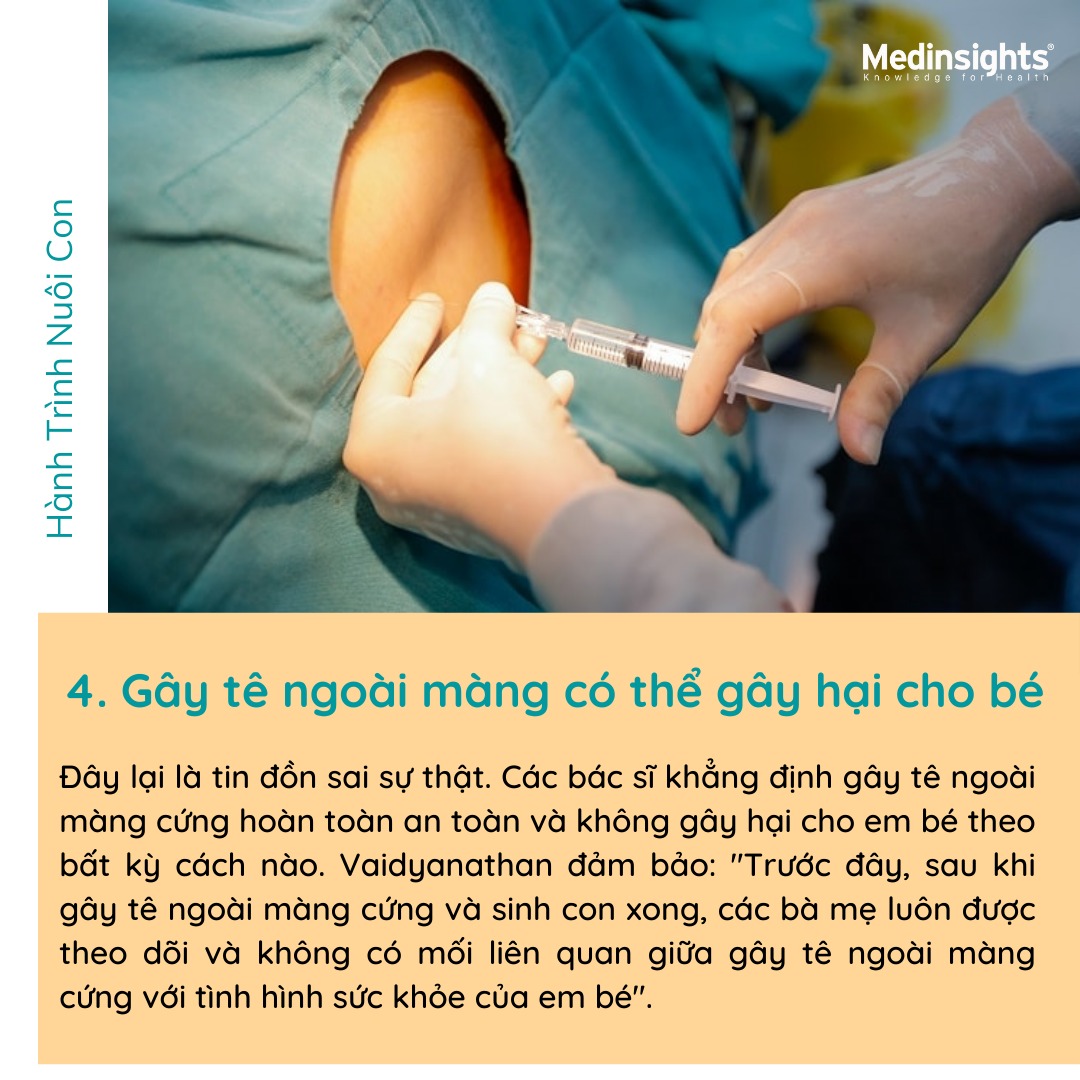 5 TIN ĐỒN VỀ GÂY TÊ NGOÀI MÀNG CỨNG KHI SINH CON

Sinh con là một quá trình kéo dài và mang lại nhiều đau đớn cho người mẹ. Hiện nay, để giảm đau đớn cho mẹ thì các bác sĩ thường sử dụng  phương pháp gây tê ngoài màng cứng giúp giảm đau khi sinh thường.

Với phương pháp này, các bác sĩ sẽ tiêm thuốc tê vào lưng. Sau đó, một ống thuốc nhỏ sẽ được đặt vào qua kim tiêm lớn với một lượng thuốc tê thử nghiệm. Nếu liều thuốc thử nghiệm ổn, một túi dịch sẽ được nối với ống mềm đã dán sẵn trên lưng và đặt ở chế độ chảy liên tục. Thuốc có thể thay đổi tùy vào nhu cầu của mẹ bầu. 

Tuy có thể giúp giảm đau khi sinh nhưng nhiều mẹ thường ngần ngại và băn khoăn nhiều khi sử dụng gây tê ngoài màng cứng vì lo lắng về những tác dụng phụ nó có thể gây ra cho cơ thể mẹ và thai nhi. Tuy nhiên, có những tin đồn về phương pháp gây tê  ngoài màng cứng mà mẹ cần loại bỏ ngay trong suy nghĩ của mình theo Tiến sĩ Uma Vaidyanathan, Tư vấn cao cấp phụ khoa và sản khoa Bệnh viện Max, New Delhi, Ấn Độ. 

Nguồn: MedInsights