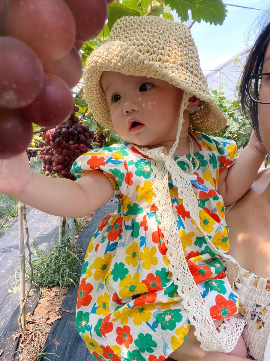 [ĐI HÁI NHO THÔI CÁC BẠN ƠIII]

Địa điểm: Trang trại Chimi Farm 4, Đông Anh, Hà Nội (search gg map là ra nha các bác)

Lỡ hẹn với mùa nho năm ngoái, nay có tin nho mới vào vụ là 2 mẹ con em xách balo lên đường luôn😆 nho trĩu trịt nhìn là mê các bác ạ, trồng cũng thấp thôi nên các bé tha hồ hái nha (các bác nhớ càng đi sâu vào phía trong thì càng nhiều nho nhé). 

Ngoài ra, còn có các dịch vụ khác như: khu cafe xanh mướt cây cối để ngồi nghỉ (giá nước uống từ 40-65k), khu cho động vật ăn (thỏ, hamster, dê, vịt…), tô tượng. 

Chi phí: vườn nho có 2 khu với mức phí 50k (dành cho bạn nào chỉ hái, chụp ảnh chứ không ăn, hái bao nhiêu ra ngoài cân tính tiền - 200k/kg, và thăm khu động vật + 1 suất ăn cho đv) và 250k (như gói 50k nhưng được ăn nho thoải mái trong vườn). 

Mức phí nào cũng được tặng 1 hộp nho nhỏ để mình ăn thử ngay ở quầy bán vé nha😄 cá nhân mình thấy nho khá ngọt và thơm (mua về để tủ lạnh ăn chắc sẽ ngon hơn nữa đó).