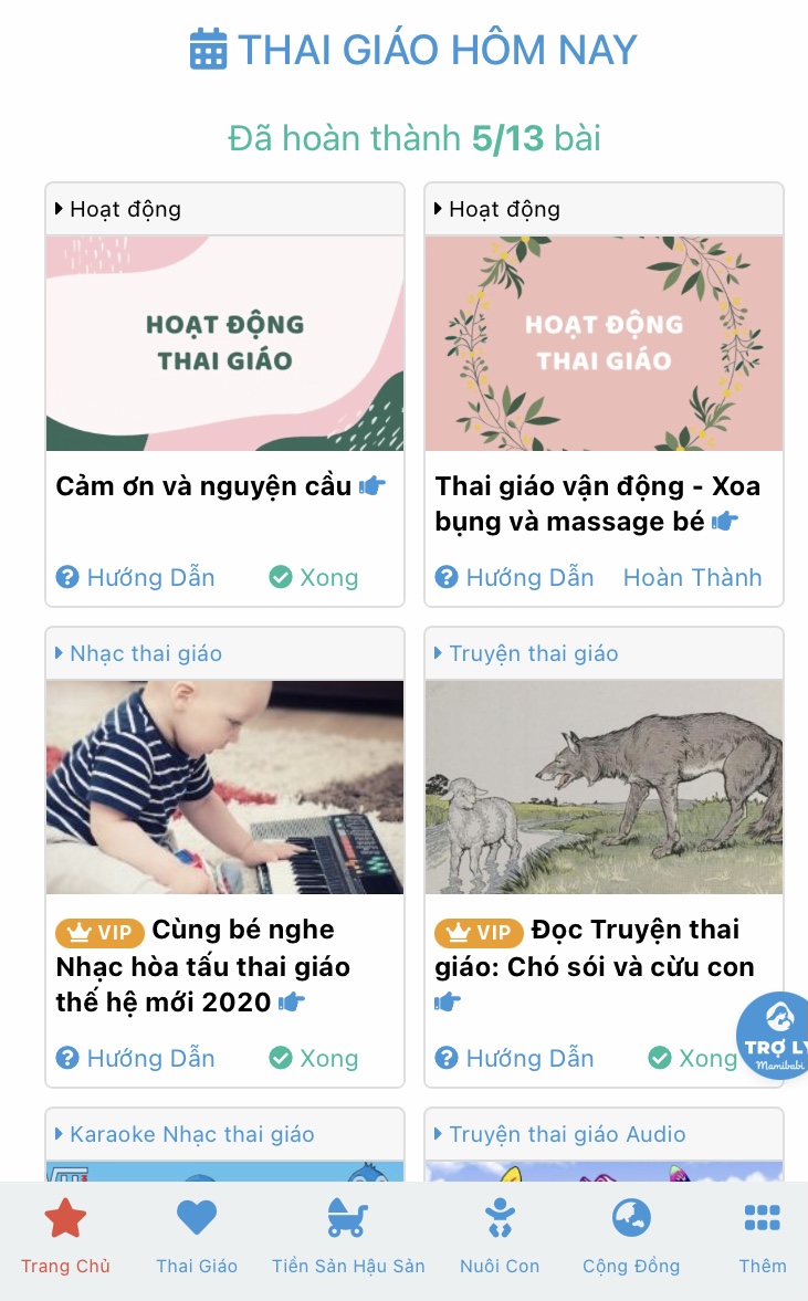 CÁCH THAI GIÁO DỄ NHẤT DÀNH CHO NHỮNG MẸ CHƯA TỪNG BIẾT VỀ THAI GIÁO

Trong quá trình tư vấn, Mamibabi nhận được khá nhiều câu hỏi của các mẹ về việc: Thai giáo là gì ạ? Em chưa biết gì về thai giáo thì phải làm gì ạ? Mình cần bắt đầu từ đâu?... 

Đối với những mẹ chưa từng tìm hiểu về thai giáo, cách dễ nhất để các mẹ thai giáo cho con là cài app Mamibabi và sử dụng tài khoản VIP Mom theo hướng dẫn: 

https://mamibabi.com.vn/thaigiao 

Tại Việt Nam, Mamibabi là một trong số rất ít app “cầm tay chỉ việc” giúp các mẹ thai giáo cho con dễ dàng. 

Khi cài app, mẹ sẽ thấy mỗi ngày Mamibabi hiển thị hơn 10 hoạt động thai giáo cho bé như đọc thơ, đọc truyện, hát karaoke, tưởng tượng, yoga, trò chuyện… Mẹ chỉ cần bấm vào hoạt động đó, màn hình sẽ hiển thị nội dung mẹ cần đọc. Ngoài ra, mỗi hoạt động có thêm nút “Hướng dẫn”, mẹ bấm vào nút sẽ biết được tác dụng của hoạt động thai giáo và cách thực hiện hoạt động đó. Thật dễ dàng phải không ạ? 

Sử dụng tài khoản VIP Mom của Mamibabi chính là cách dễ nhất để thai giáo cho con mỗi ngày. Sau khi cài app, nếu vẫn chưa dùng được, mẹ hãy bấm nút “Trợ lý” trên màn hình để được Mamibabi hỗ trợ, hoặc liên lạc với Mamibabi qua fanpage và chức năng hỏi đáp, Mamibabi rất sẵn lòng trợ giúp các mẹ!