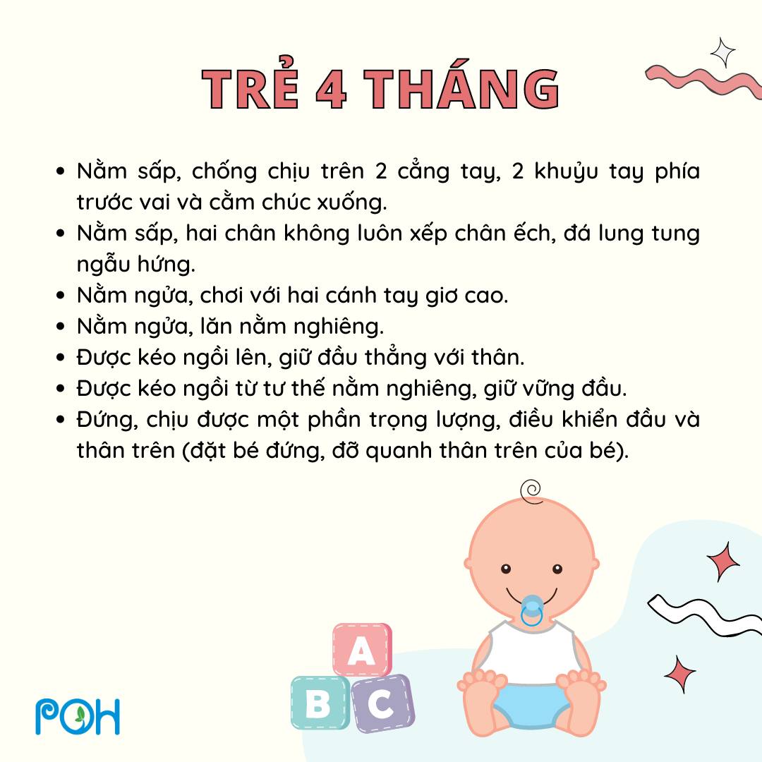 CÁC MỐC PHÁT TRIỂN KỸ NĂNG VẬN ĐỘNG THÔ CỦA TRẺ 0-12 THÁNG TUỔI

Các bài phát triển vận động thô cho bé đều có sẵn trên app, ba mẹ hãy cho bé chơi ngay tại đây nhé, các bài rất đơn giản, xem xong là cho bé chơi được ngay:

https://mamibabi.com.vn/coursev2/2/khoa-hoc-giao-duc-som-cho-tre-0-2-tuoi

Vận động thô là những kỹ năng liên quan đến vận động và phối hợp của các cơ lớn trên cơ thể như lẫy, trườn, bò, đi, đứng… Cụ thể, vận động thô bao gồm:

- Các vận động cơ lớn của cơ thể (cơ đầu - cổ, cơ lưng - ngực - bụng, cơ chân…)
- Phối hợp các nhóm cơ lớn để giúp cơ thể giữ thăng bằng, thực hiện các hoạt động phối hợp (lẫy, ngồi, bò, đứng vịn…)
- Phối hợp các nhóm cơ lớn để giúp cơ thể kiểm soát thăng bằng (đi mà không lao đầu vào tường, đang chạy có thể dừng lại...)

Vận động thô thúc đẩy quá trình myelin hóa các tổ chức thần kinh và biến đổi ở võ não bộ. Chậm myelin hóa sẽ làm trẻ chậm phát triển tinh thần và vận động như chậm biết đi, chậm biết nói và giảm khả năng nhận thức.

Ngoài ra nếu con được hỗ trợ vận động thô hoàn thiện phù hợp độ tuổi, sẽ thúc đẩy bé chủ động khám phá thế giới và phát triển các khu vực khác như vận động tinh, xã hội, cá nhân...

Chính vì vậy ba mẹ hãy theo dõi các mốc vận động thô của trẻ theo tháng tuổi dưới đây để hỗ trợ con phát triển vận động một cách tốt nhất nhé!

https://mamibabi.com.vn/coursev2/2/khoa-hoc-giao-duc-som-cho-tre-0-2-tuoi

Nguồn ảnh: POH