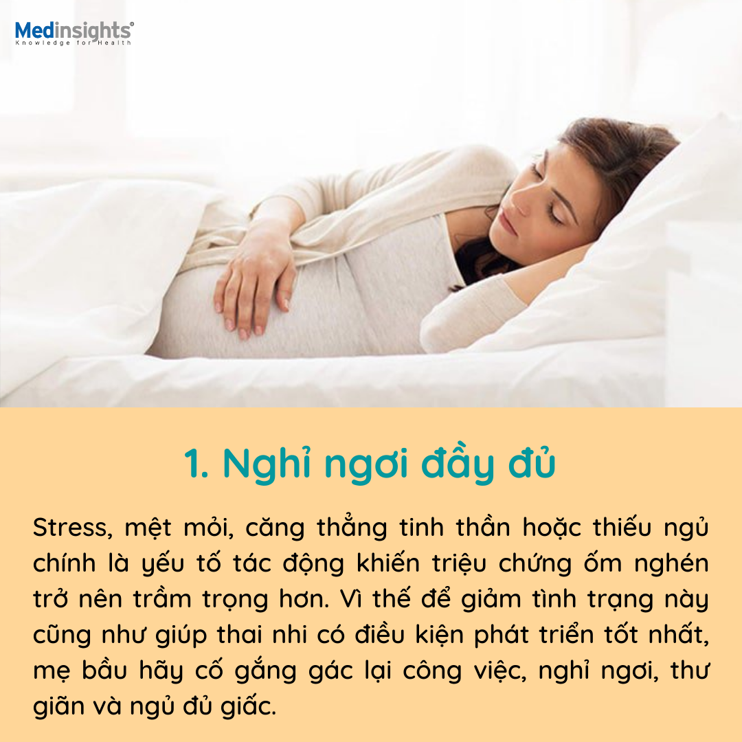 MẸ BẦU ỐM NGHÉN PHẢI LÀM SAO?

Ốm nghén khi mang thai xảy ra phổ biến từ tuần thai thứ 4 – 6 của thai kỳ và nặng nề nhất ở khoảng tuần thứ 8 – 9. Đối với hầu hết các mẹ bầu, triệu chứng này sẽ thuyên giảm và biến mất hoàn toàn ở tuần thứ 12 – 14.

Dưới đây là vài cách để mẹ bầu ốm nghén giảm triệu chứng nghén hiệu quả nhé.

Mẹ xem thêm nhiều kiến thức về chăm sóc thai kỳ tại đây: https://mamibabi.com.vn/khoa-hoc