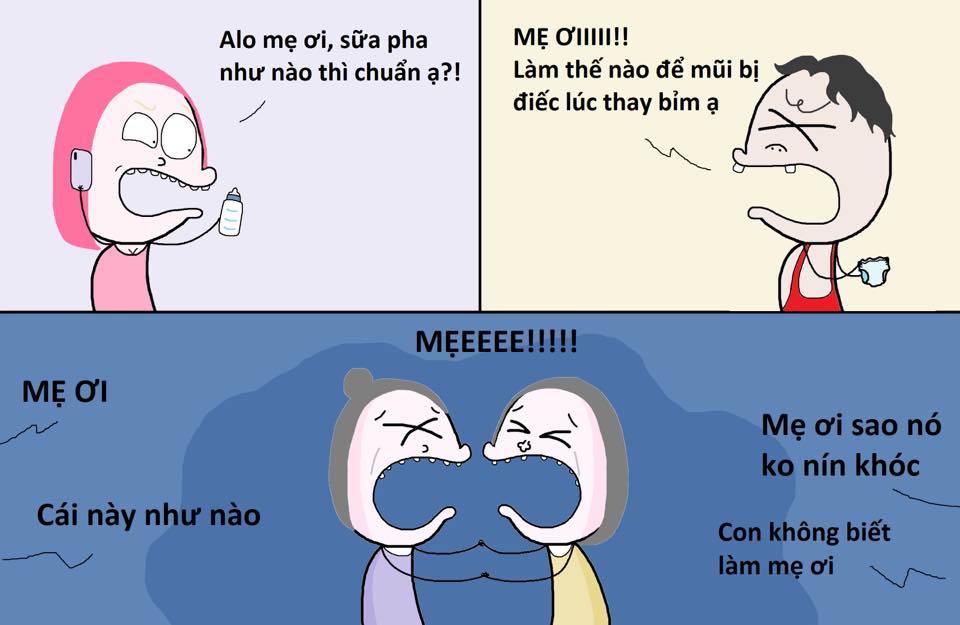 Một ngày tỉnh dậy bỗng có đứa gọi mình là mẹ ơ kìa ai zạy đẻ từ bao giờ đấy?? 

Thỉnh thoảng vẫn ko tin mình đã có con. 

Thôi ở nhà gọi bằng mẹ ra đường gọi bằng chị cũng đcc