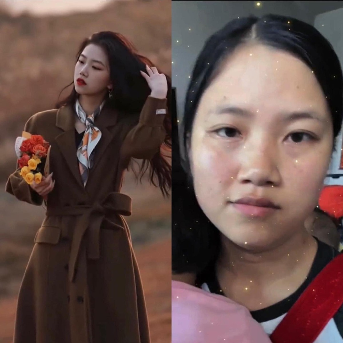 HÌNH ẢNH TRƯỚC VÀ SAU KHI THÀNH MẸ BỈM 
Cre: Weibo