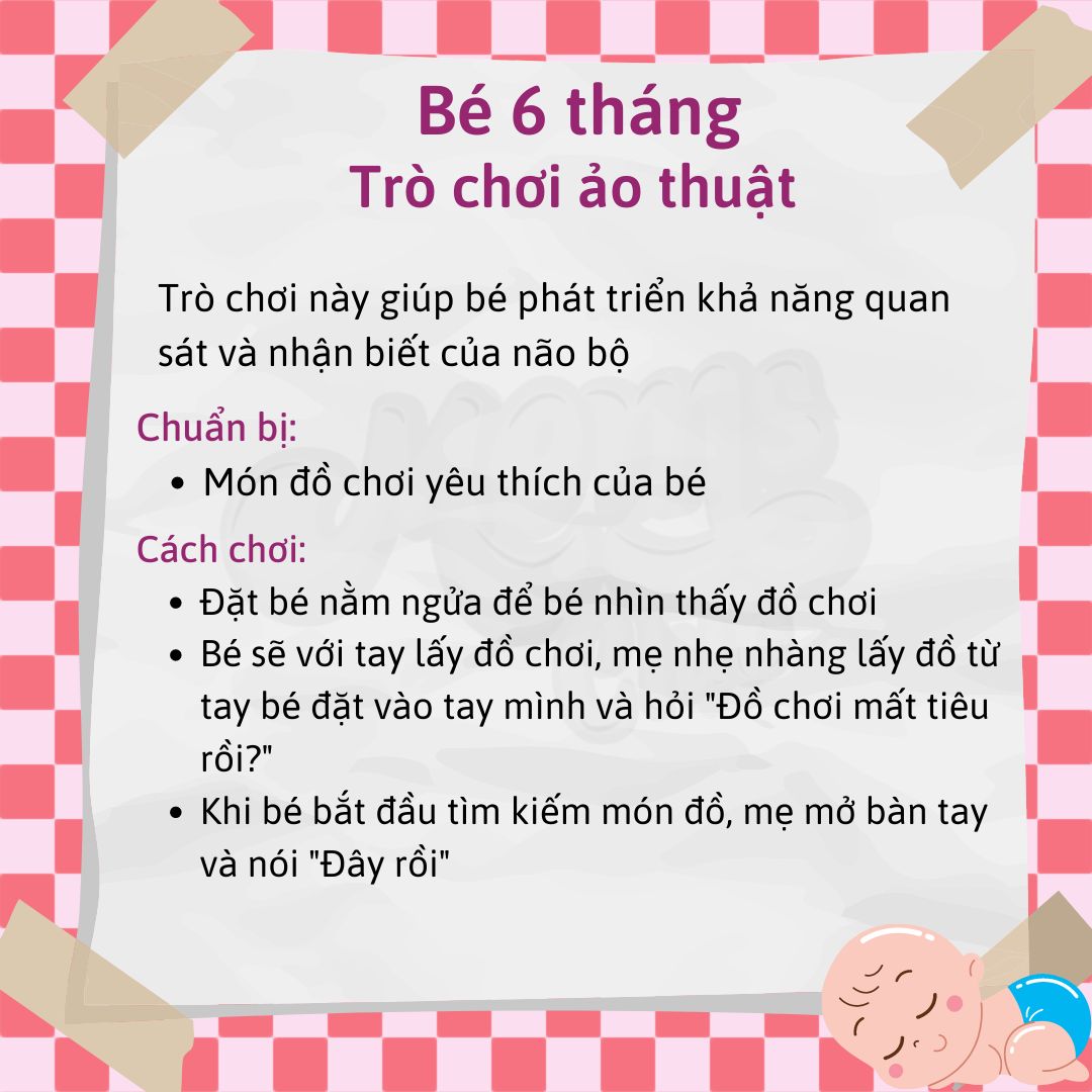 🖐🖐🖐 NHỮNG TRÒ CHƠI KÍCH THÍCH TRÍ TUỆ MẸ HÃY CHƠI CÙNG BÉ TỪ 1-12 THÁNG

Hãy cùng Mamibabi tìm hiểu những trò chơi ba mẹ và bé có thể chơi cùng nhau để vừa chơi vừa phát triển kỹ năng cho bé, ba mẹ nhé!

Xem thêm hàng trăm trò chơi khác tại đây https://mamibabi.com.vn/coursev2/2/khoa-hoc-giao-duc-som-cho-tre-0-2-tuoi