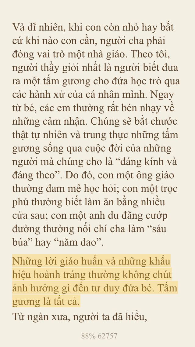 Dậy con chỉ đơn giản là dậy mình trước...