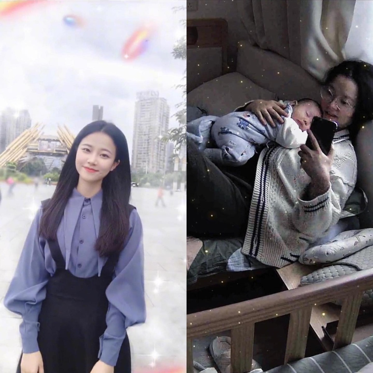 HÌNH ẢNH TRƯỚC VÀ SAU KHI THÀNH MẸ BỈM 
Cre: Weibo