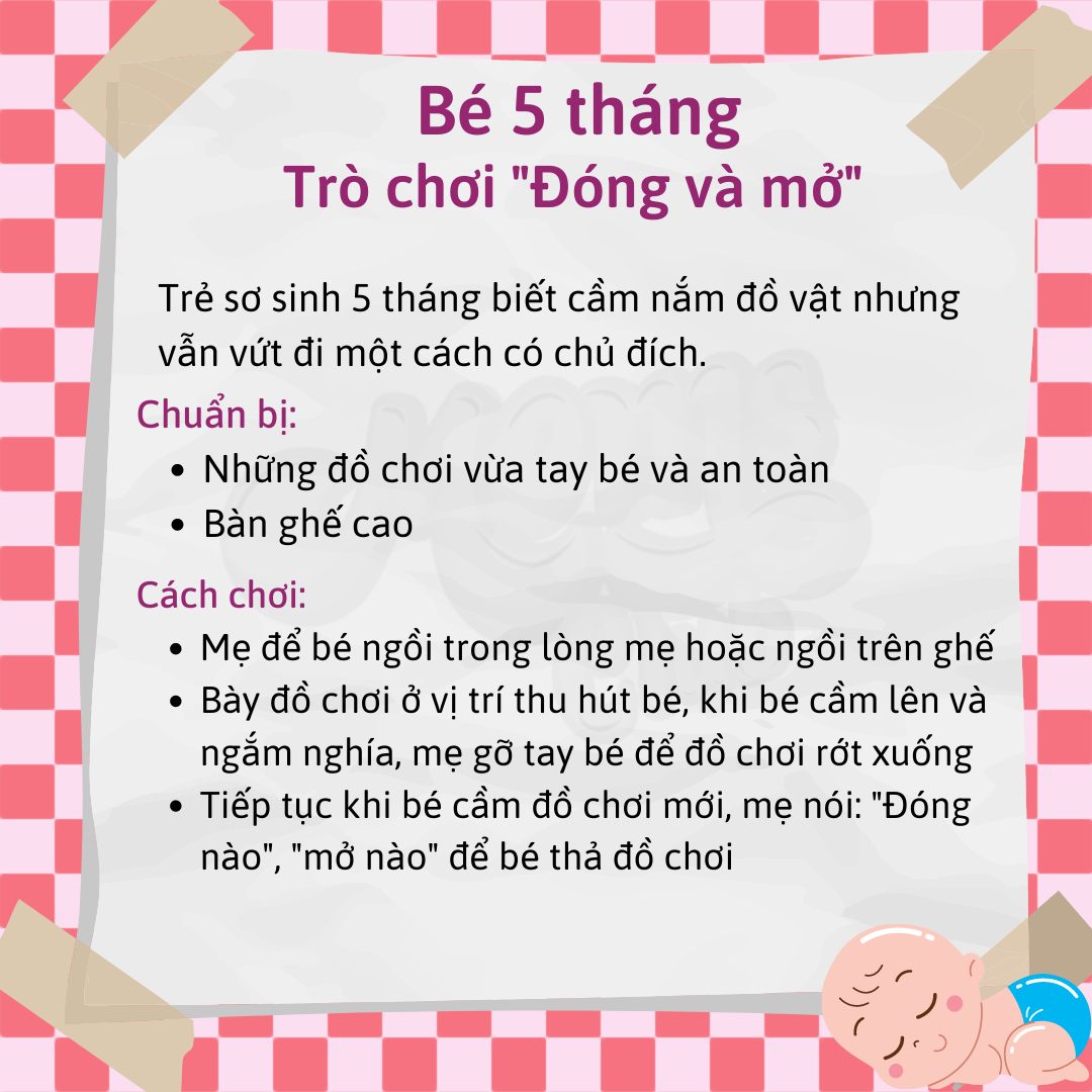 🖐🖐🖐 NHỮNG TRÒ CHƠI KÍCH THÍCH TRÍ TUỆ MẸ HÃY CHƠI CÙNG BÉ TỪ 1-12 THÁNG

Hãy cùng Mamibabi tìm hiểu những trò chơi ba mẹ và bé có thể chơi cùng nhau để vừa chơi vừa phát triển kỹ năng cho bé, ba mẹ nhé!

Xem thêm hàng trăm trò chơi khác tại đây https://mamibabi.com.vn/coursev2/2/khoa-hoc-giao-duc-som-cho-tre-0-2-tuoi