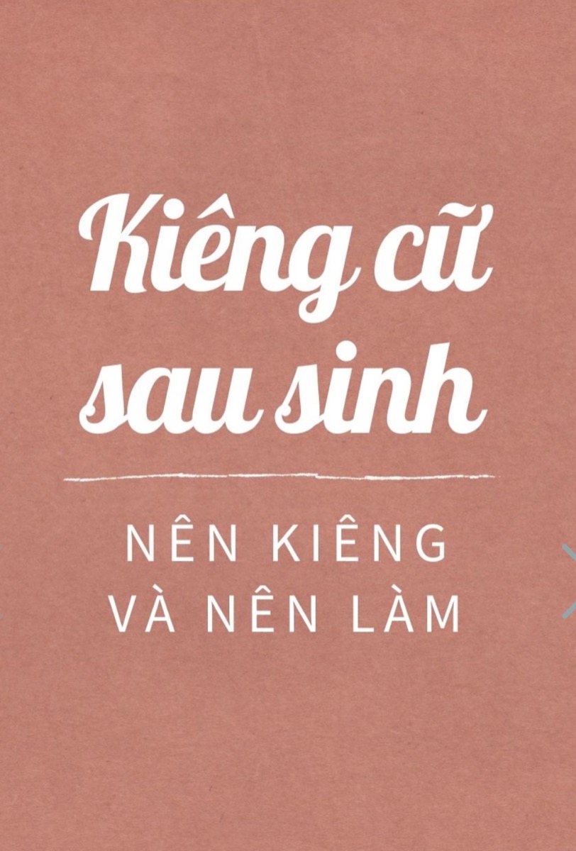 KIÊNG CỮ SAU SINH VỪA HỢP LÝ, VỪA HỢP THỜI 

Nếu mẹ đang ở 3 tháng cuối thai kỳ, hãy đọc ngay để biết cách kiêng cữ hợp lý mẹ nhé. 

https://mamibabi.com.vn/interact/kiengcu 

Việc kiêng cữ quá mức theo các quan niệm cổ xưa có thể khiến mẹ bị ăn uống thiếu chất, nhiễm khuẩn, căng thẳng, lo lắng… Mẹ cũng nên chia sẻ thông tin này với bố và các thành viên khác trong gia đình để mọi người giúp mẹ kiêng cữ sau sinh hợp lý và vui vẻ nhất. 
____________________________________
Mamibabi là ứng dụng thai giáo và giáo dục sớm duy nhất tại Việt Nam:
• Được sáng lập bởi chuyên gia thai giáo Phạm Ngọc Thắng, tác giả cuốn sách “Rủ chồng thai giáo”
• Được xây dựng theo hướng “1 tài khoản – ngàn nội dung”, bạn chỉ cần mua tài khoản VIP Mom 1 lần duy nhất để đọc hàng ngàn nội dung:

- Hơn 3000 hoạt động thai giáo giúp mẹ vui bé khỏe mamibabi.com.vn/vip/info?mode=1
- Hơn 1000 bản nhạc thai giáo và karaoke thai giáo
- Hơn 1000 bài thơ và câu truyện thai giáo tiếng Anh, tiếng Việt, Ehon, audio
- Hơn 500 hoạt động giáo dục sớm cho bé từ 0 - 6 tuổi
- Hơn 300 món ăn dặm cho bé từ 6 tháng đến 2 tuổi  
- Thực đơn 280 ngày mang thai cho mẹ bầu  
- 36 khóa học toàn diện và chuyên sâu dành cho mẹ bầu và bé 0 - 6 tuổi: mamibabi.com.vn/khoa-hoc