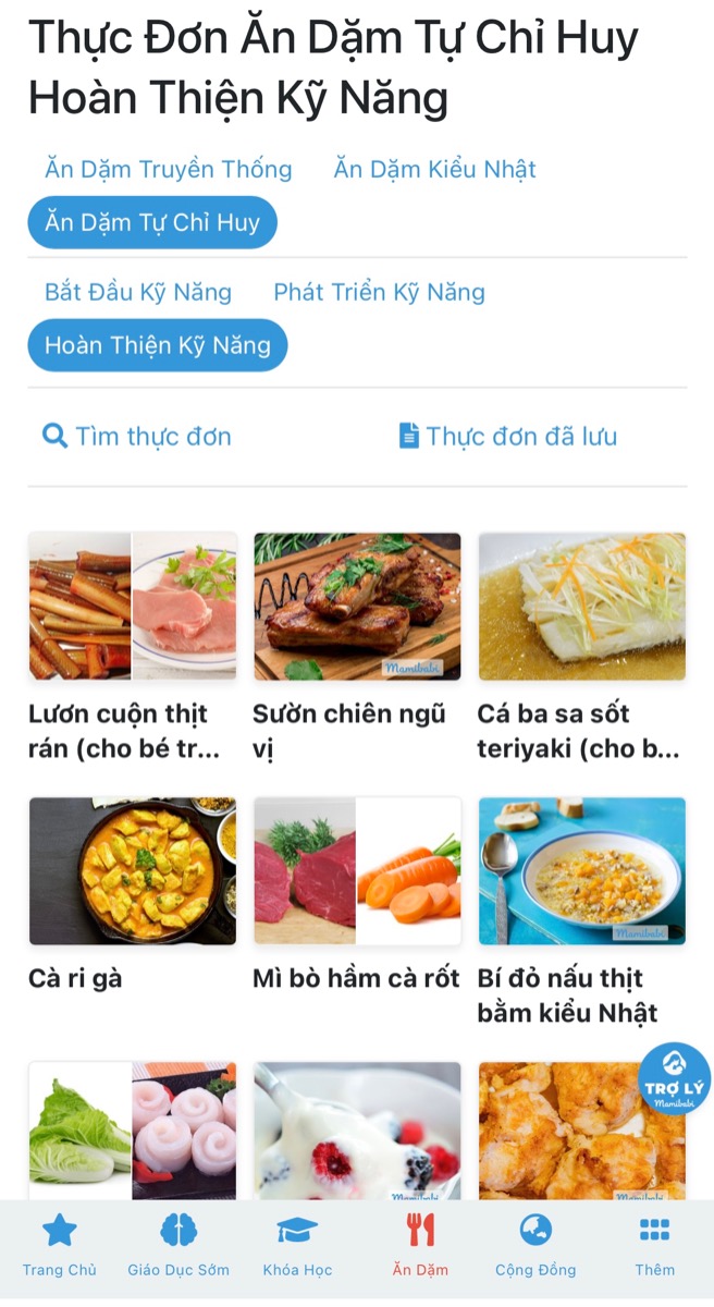 GIÚP CON “ĂN CẢ THẾ GIỚI” VỚI KHOÁ HỌC ĂN DẶM 3IN1 TỪ MAMIBABI 

Trước đây các mẹ chỉ biết tới ăn dặm truyền thống, nhưng giờ đây có cả ăn dặm kiểu Nhật và ăn dặm tự chỉ huy BLW. Để học được cả 3 phương pháp ăn dặm, mẹ cần đọc ít nhất 3 đầu sách, hoặc tìm kiếm trên mạng với nhiều thông tin hỗn loạn.

Giờ đây, với Mamibabi, việc học cả 3 phương pháp ăn dặm sẽ trở nên rất dễ dàng, tất cả những gì mẹ cần chỉ là 1 chiếc điện thoại thông minh. Mamibabi sẽ cung cấp:

- Ưu nhược điểm của mỗi phương pháp
- Nguyên tắc cần nhớ
- Cách chế biến
- Lượng ăn cần thiết
- Cách bắt đầu cho ăn
- Thực đơn mẫu

Mamibabi đồng thời sẵn sàng tư vấn cho mẹ mọi vấn đề liên quan tới dinh dưỡng và ăn dặm.

Mẹ có thể xem ngay khoá học ăn dặm 3in1 tại đây https://mamibabi.com.vn/an-dam
____________________________________

Mamibabi là ứng dụng thai giáo và giáo dục sớm duy nhất tại Việt Nam:
• Được sáng lập bởi chuyên gia thai giáo Phạm Ngọc Thắng, tác giả cuốn sách “Rủ chồng thai giáo”
• Được xây dựng theo hướng “1 tài khoản – ngàn nội dung”, bạn chỉ cần mua tài khoản VIP Mom 1 lần duy nhất để đọc hàng ngàn nội dung về nuôi dạy con. 

- Hơn 3000 hoạt động thai giáo giúp mẹ vui bé khỏe https://mamibabi.com.vn/vip/info?mode=1
- Hơn 1000 bản nhạc thai giáo và karaoke thai giáo
- Hơn 1000 bài thơ và câu truyện thai giáo tiếng Anh, tiếng Việt, Ehon, audio
- Hơn 500 hoạt động giáo dục sớm cho bé từ 0 - 6 tuổi
- Hơn 300 món ăn dặm cho bé từ 6 tháng đến 2 tuổi  
- Thực đơn 280 ngày mang thai cho mẹ bầu  
- 43 khóa học toàn diện và chuyên sâu dành cho mẹ bầu và bé 0 - 6 tuổi: https://mamibabi.com.vn/khoa-hoc