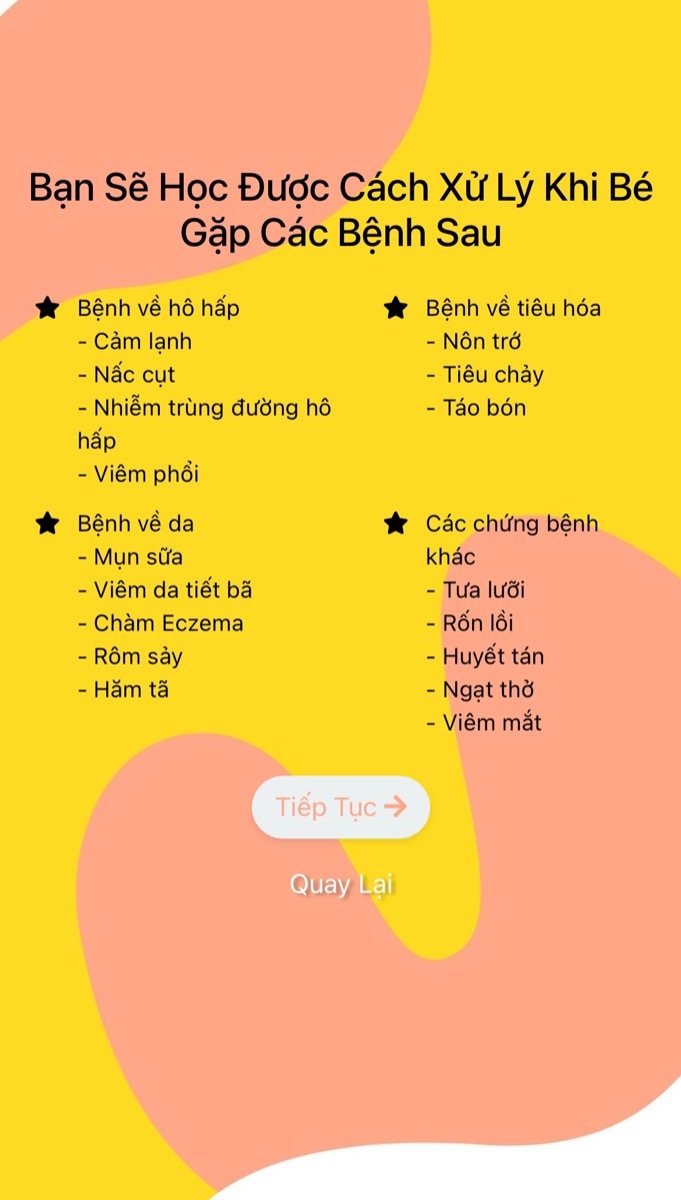 BỆNH THƯỜNG GẶP Ở TRẺ SƠ SINH VÀ CÁCH XỬ LÝ

Thời gian vừa qua khoa nhi tại nhiều bệnh viện trở nên quá tải vì số lượng bệnh nhi nhập viện tăng vọt. Thời tiết giao mùa và nhiều dịch bệnh xảy ra cùng lúc khiến các con khó tránh khỏi việc bị ốm.

Mamibabi đã có sẵn khoá học “Một số bệnh bé sơ sinh thường gặp và cách xử lý” nhằm giúp các mẹ có thêm kiến thức và bình tâm hơn khi con không may bị ốm.

Mẹ có thể học ngay tại đây https://mamibabi.com.vn/interact/benhthuonggap

Các mẹ VIP Mom có thể học ngay khoá trên mà không phải trả thêm bất cứ một khoản phí nào. 
________________________________

Mamibabi là ứng dụng thai giáo và giáo dục sớm được sáng lập bởi chuyên gia thai giáo Phạm Ngọc Thắng, tác giả cuốn sách “Rủ chồng thai giáo”.

Mamibabi được xây dựng theo hướng “1 tài khoản – ngàn nội dung”, bạn chỉ cần mua tài khoản VIP Mom 1 lần duy nhất để đọc hàng ngàn nội dung về nuôi dạy con. 

- Hơn 3000 hoạt động thai giáo giúp mẹ vui bé khỏe https://mamibabi.com.vn/vip/info?mode=1
- Hơn 1000 bản nhạc thai giáo và karaoke thai giáo
- Hơn 1000 bài thơ và câu truyện thai giáo tiếng Anh, tiếng Việt, Ehon, audio
- Hơn 500 hoạt động giáo dục sớm cho bé từ 0 - 6 tuổi
- Hơn 300 món ăn dặm cho bé từ 6 tháng đến 2 tuổi  
- Thực đơn 280 ngày mang thai cho mẹ bầu  
- 43 khóa học toàn diện và chuyên sâu dành cho mẹ bầu và bé 0 - 6 tuổi: https://mamibabi.com.vn/khoa-hoc