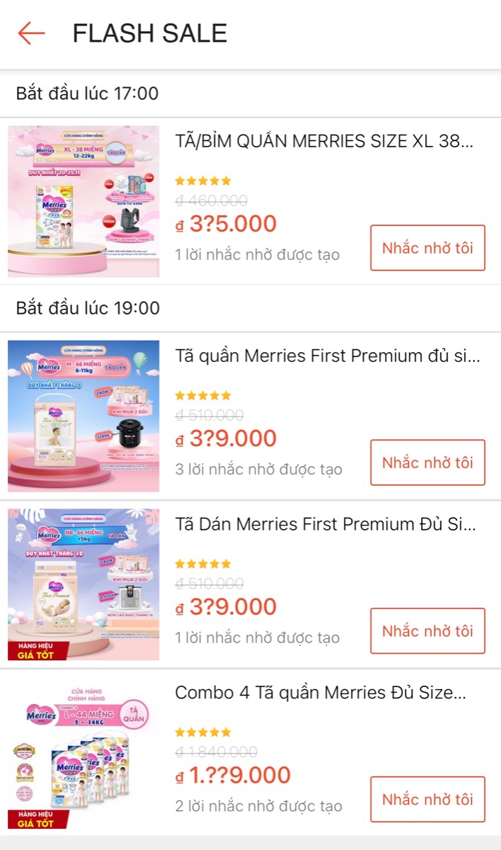 GIẢM GIÁ ĐỒNG LOẠT TÃ BỈM MERRIES 

Mẹ có thể mua ngay tại link https://shorten.asia/HFB11Fh7 

> Voucher 20K, 40K, 100K
> Flash Sale giá sốc lúc 17h và 19h hôm nay

Chờ đón siêu sale và vô vàn quà tặng 25/12 tới bằng cách BỎ SẴN VÀO GIỎ những sản phẩm bạn định mua.
