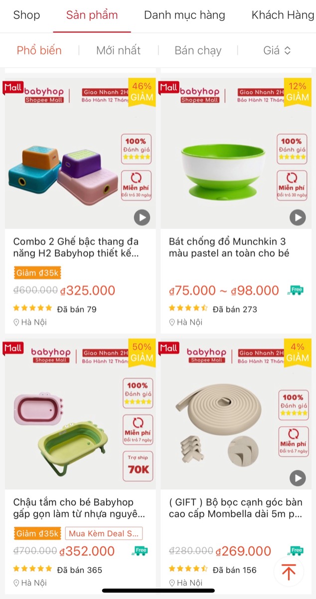 DEAL HOT HÔM NAY 21/12: GIẢM GIÁ TỚI 50% CÁC SẢN PHẨM CỦA BABYHOP
 
Kèm theo mã giảm giá 30K, 35K, 6%...
 
Mẹ có thể xem ngay các sản phẩm đang giảm giá sâu tại đây https://shorten.asia/ERz6sZBE
 
Giảm giá 50% chậu tắm gấp gọn cho bé 0 – 6 tuổi https://shorten.asia/j7516kqX
 
Giảm giá 50% ghế bậc thang đa năng cho bé https://shorten.asia/cSExH1yG
 
Giảm giá 50% thìa mềm báo nóng cho bé ăn dặm https://shorten.asia/gyWUSkag
 
Giảm giá 36% bệ thu nhỏ bồn cầu cho bé từ 2 tuổi https://shorten.asia/2jGGSRmV