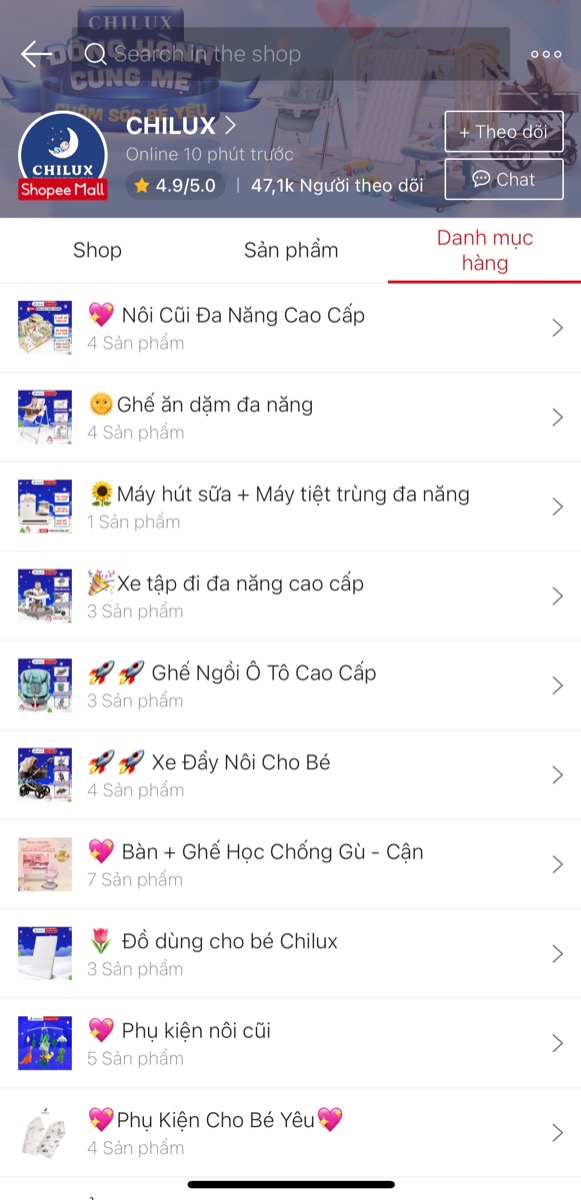 DEAL HOT HÔM NAY 29/12: GIẢM TỚI 49% CÁC SẢN PHẨM TỪ CHILUX VN 
(Máy tiệt trùng bình sữa, nôi cũi, xe tập đi, ghế ăn dặm, ghế ô tô…) 

Mẹ có thể mua ngay tại đây https://shorten.asia/VAQy2Knc

> Voucher giảm thêm 15k, 20k, 30k
> Flash Sale giá sốc 1h, 3h, 5h, 7h 

Giảm giá 45% nôi cũi cho bé https://shorten.asia/9mghaCwm

Giảm giá 35% tủ quần áo cho bé https://shorten.asia/79craYS4

Giảm giá 35% máy tiệt trùng sấy khô hâm sữa 
https://shorten.asia/ZZVnJqFh