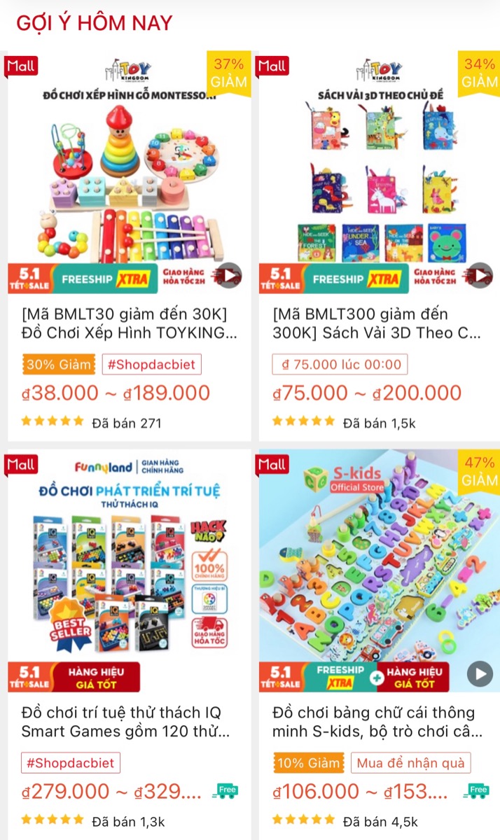 TẾT SIÊU SALE VỚI HÀNG NGÀN SẢN PHẨM GIẢM GIÁ SÂU
 
Mẹ có thể săn sale ngay tại đây https://shorten.asia/sjqjq4MF
 
Mỗi người mẹ không chỉ là mẹ mà còn là vợ, là con, là chị, là em… của ai đó. 
 
Mỗi người mẹ vừa phải chăm lo chu toàn cho gia đình trong dịp Tết, lại vừa phải tìm cách thắt chặt chi tiêu, tiết kiệm chi phí. Và “săn” hàng giảm giá chính là giải pháp đa số các mẹ lựa chọn.
 
Mamibabi có một team chuyên tìm kiếm các chương trình giảm giá mỗi ngày để đảm bảo các mẹ luôn mua được hàng giá tốt. Đặc biệt các sản phẩm Mamibabi giới thiệu đều đến từ các nhà cung cấp uy tín thuộc Shopee Mall.
 
Dưới đây là các sản phẩm đang có giá tốt để mẹ tham khảo:
 
Món ngon dịp Tết giảm tới 42% https://shorten.asia/pK5F5cth
 
Thời trang trẻ em giảm tới 51% áo dài mặc Tết và đồ đông https://shorten.asia/tUXBA9WB
 
Thời trang nữ cho các mẹ giảm tới 63% https://shorten.asia/hXkvnn16
 
Thời trang dành riêng cho mẹ đang mang bầu giảm tới 50%  https://shorten.asia/2tuwaKGk
 
Đồ gia dụng và trang trí nhà cửa giảm tới 55% https://shorten.asia/DvSF1CPy
 
Sản phẩm chăm sóc bé giảm tới 55% https://shorten.asia/Gx4d3m37
 
Nhà sách online giảm tới 52% nhiều đầu sách thiếu nhi https://shorten.asia/3hjRgpGt
 
Đồ giặt giũ và chăm sóc nhà cửa giảm tới 51% https://shorten.asia/Cm5S2ykf
 
Đồ chơi chính hãng cho bé giảm tới 47% https://shorten.asia/nmVjpGah
 
Túi xách, ví tiền cho mẹ giảm tới 45% https://shorten.asia/WRgMdhMm