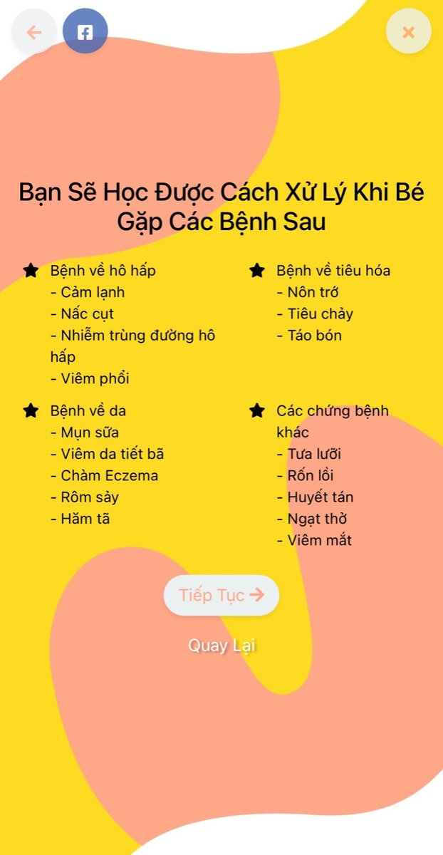 CÁC BỆNH THƯỜNG GẶP Ở BÉ VÀ CÁCH XỬ LÝ

Thời tiết giao mùa, nhiệt độ lúc nóng lúc lạnh, các con yêu vì thế cũng dễ ốm hơn. Bố mẹ hãy tham khảo khoá học “Bệnh thường gặp và cách xử lý” của Mamibabi nhé https://mamibabi.com.vn/interact/benhthuonggap

Các mẹ đã có tài khoản VIP Mom có thể học ngay mà không phải trả thêm bất cứ khoản phí nào.

Chỉ với 1 tài khoản VIP Mom, mẹ có thể xem được:

- 56 khóa học toàn diện và chuyên sâu dành cho mẹ bầu và bé 0 - 6 tuổi: https://mamibabi.com.vn/khoa-hoc
- Hơn 3000 hoạt động thai giáo giúp mẹ vui bé khỏe https:// mamibabi.com.vn/vip/info?mode=1
- Hơn 1000 bản nhạc thai giáo và karaoke thai giáo
- Hơn 1000 bài thơ và câu truyện thai giáo tiếng Anh, tiếng Việt, Ehon, audio
- Hơn 500 hoạt động giáo dục sớm cho bé từ 0 - 6 tuổi
- Hơn 300 món ăn dặm cho bé từ 6 tháng đến 2 tuổi  
- Thực đơn 280 ngày mang thai cho mẹ bầu  
____________________________________
Mamibabi là ứng dụng thai giáo và giáo dục sớm duy nhất tại Việt Nam:
• Được sáng lập bởi chuyên gia thai giáo Phạm Ngọc Thắng, tác giả cuốn sách “Rủ chồng thai giáo”
• Được xây dựng theo hướng “1 tài khoản – ngàn nội dung”, bạn chỉ cần mua tài khoản VIP Mom 1 lần duy nhất để đọc hàng ngàn nội dung về nuôi dạy con.