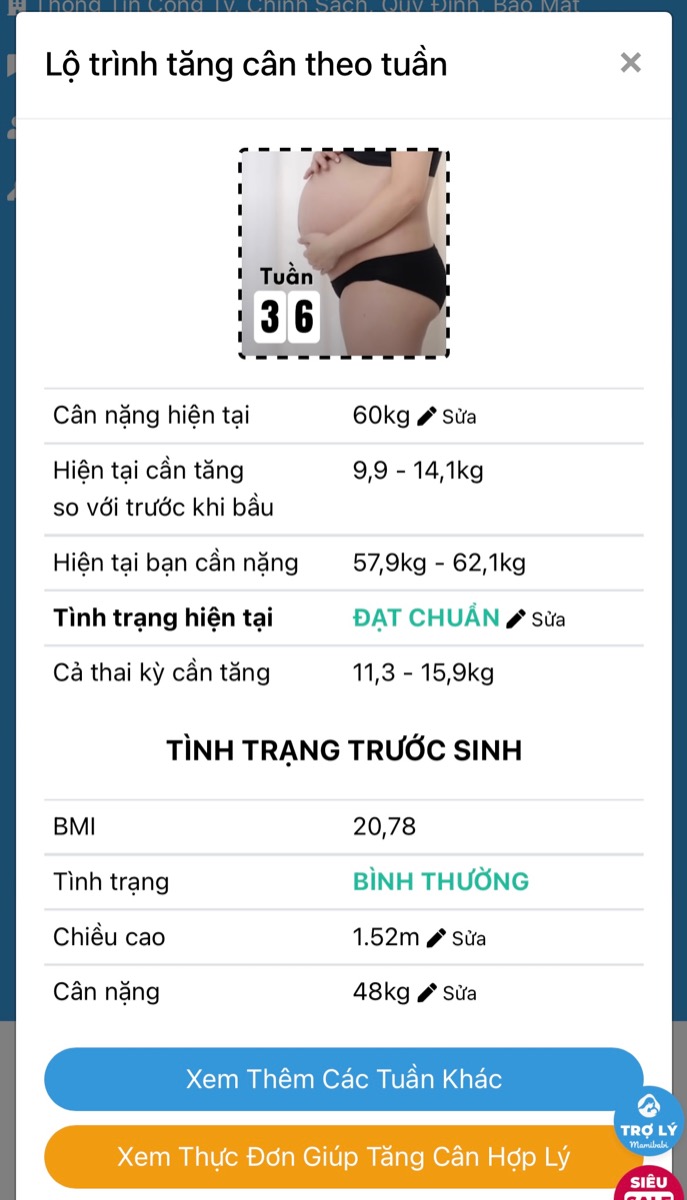 4 CHỈ SỐ MẸ BẦU NÊN THEO DÕI TRONG THAI KỲ CỦA MÌNH

Cân nặng mẹ bầu 40 tuần thai https://mamibabi.com.vn/special/pregnancy_weight_gain 

Cân nặng thai nhi 40 tuần thai https://mamibabi.com.vn/news/95/can-nang-va-chieu-dai-thai-nhi-theo-chuan-who-2021

Lịch khám thai và xét nghiệm https://mamibabi.com.vn/news/281/lich-kham-thai-xet-nghiem-tiem-phong-day-du-trong-suot-thai-ky-cap-nhat-moi-nhat-2020

Đếm cử động thai trong trường hợp bé ít đạp 
https://mamibabi.com.vn/baby/yogakick
____________________________________

Mamibabi là ứng dụng thai giáo và giáo dục sớm duy nhất tại Việt Nam:
• Được sáng lập bởi chuyên gia thai giáo Phạm Ngọc Thắng, tác giả cuốn sách “Rủ chồng thai giáo”
• Được xây dựng theo hướng “1 tài khoản – ngàn nội dung”, bạn chỉ cần mua tài khoản VIP Mom 1 lần duy nhất để đọc hàng ngàn nội dung về nuôi dạy con. 

- Hơn 3000 hoạt động thai giáo giúp mẹ vui bé khỏe https://mamibabi.com.vn/vip/info?mode=1
- Hơn 1000 bản nhạc thai giáo và karaoke thai giáo
- Hơn 1000 bài thơ và câu truyện thai giáo tiếng Anh, tiếng Việt, Ehon, audio
- Hơn 500 hoạt động giáo dục sớm cho bé từ 0 - 6 tuổi
- Hơn 300 món ăn dặm cho bé từ 6 tháng đến 2 tuổi  
- Thực đơn 280 ngày mang thai cho mẹ bầu  
- 56 khóa học toàn diện và chuyên sâu dành cho mẹ bầu và bé 0 - 6 tuổi: https://mamibabi.com.vn/khoa-hoc