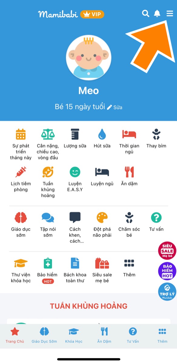 VUI LÒNG NHẬP THÔNG TIN CON ĐỂ MAMIBABI TƯ VẤN CHO BẠN KỸ LƯỠNG HƠN

Ngày nào Mamibabi cũng nhận được nhiều câu hỏi của các mẹ gửi về. Đối với các mẹ gửi câu hỏi qua app, để việc tư vấn được nhanh chóng và cụ thể nhất, mẹ vui lòng bổ sung thông tin của con (cân nặng, ngày sinh…) theo hướng dẫn sau:

1. Bấm vào Menu (biểu tượng 3 dấu gạch ngang phía trên bên phải màn hình)
2. Bấm vào dòng họ tên của mẹ
3. Bấm vào “SỬA THÔNG TIN CON”
4. Cập nhật: Ngày sinh của con, cân nặng, giới tính, phương pháp sinh thường hay mổ… 

Các mẹ có thể tiếp tục gửi câu hỏi cho Mamibabi qua điện thoại, fanpage hoặc mục Tư vấn của app tại https://mamibabi.com.vn/community
_________________________________

Mamibabi là ứng dụng thai giáo và giáo dục sớm duy nhất tại Việt Nam:
• Được sáng lập bởi chuyên gia thai giáo Phạm Ngọc Thắng, tác giả cuốn sách “Rủ chồng thai giáo”
• Được xây dựng theo hướng “1 tài khoản – ngàn nội dung”, bạn chỉ cần mua tài khoản VIP Mom 1 lần duy nhất để đọc hàng ngàn nội dung về nuôi dạy con. 

- Bảng theo dõi cân nặng 40 tuần cho mẹ https://mamibabi.com.vn/special/pregnancy_weight_gain
- Bảng theo dõi cân nặng 40 tuần cho bé https://mamibabi.com.vn/news/95/can-nang-va-chieu-dai-thai-nhi-theo-chuan-who-2021
- Đếm cử động thai mỗi ngày https://mamibabi.com.vn/baby/yogakick
- 56 khóa học toàn diện và chuyên sâu dành cho mẹ bầu và bé 0 - 6 tuổi: https://mamibabi.com.vn/khoa-hoc
- Hơn 3000 hoạt động thai giáo giúp mẹ vui bé khỏe https://mamibabi.com.vn/vip/info?mode=1
- Hơn 1000 bản nhạc thai giáo và karaoke thai giáo https://mamibabi.com.vn/nhac-thai-giao
- Hơn 1000 bài thơ và câu truyện thai giáo tiếng Anh, tiếng Việt, Ehon, audio https://mamibabi.com.vn/newscategory/15/truyen-thai-giao
- Hơn 500 hoạt động giáo dục sớm cho bé từ 0 - 6 tuổi https://mamibabi.com.vn/khoa-hoc#gds
- Hơn 300 món ăn dặm cho bé từ 6 tháng đến 2 tuổi  https://mamibabi.com.vn/an-dam
- Thực đơn 280 ngày mang thai cho mẹ bầu https://mamibabi.com.vn/thai-giao-dinh-duong
