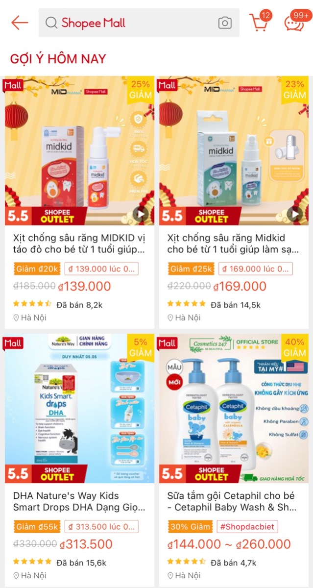 GIẢM GIÁ 5/5 HÀNG NGÀN SẢN PHẨM MẸ VÀ BÉ 

Rất nhiều sản phẩm đang được giảm giá sâu, kèm theo đó là các mã free ship và voucher giảm giá extra. Mẹ hãy mua ngay hôm nay để có giá tốt nhất nhé! 

Phễu và máy hút sữa giảm tới 53% https://shorten.asia/J3DkTQJJ 
Ghế ăn dặm giảm tới 50% https://shorten.asia/neXzN8Xt 
Địu em bé giảm tới 47% https://shorten.asia/b1tgKfFC 
Gối chống trào ngược giảm tới 43% https://shorten.asia/2KvD9bVE 
Sản phẩm chăm sóc bé giảm tới 40% https://shorten.asia/kVVfbnnm 
Tã bỉm cho bé giảm tới 37% https://shorten.asia/1Kg4jSBR