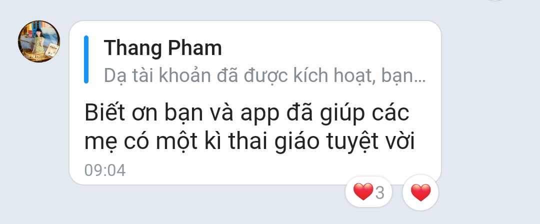 MỘT SỐ THÔNG TIN "NGƯỜI THẬT VIỆC THẬT" ĐỂ CÁC MẸ AN TÂM SỬ DỤNG MAMIBABI

Thật vui khi sáng mùng 1 không chỉ nhận được tiền kích hoạt tài khoản VIP Mom của các mẹ, mà còn nhận được cả những phản hồi tích cực như thế này! Có bạn trong team mình bảo “Sáng mùng 1 được khách khen là cả tháng may mắn đó anh!”. Mong rằng tất cả các mẹ và các bé cũng có một tháng mới nhiều niềm vui và may mắn nhé. 

Với những mẹ chưa dám kích hoạt vì… sợ bị lừa đảo qua mạng thì các mẹ có thể tham khảo thêm một số thông tin dưới đây nhé: 

- Truyền hình Đài tiếng nói Việt Nam phỏng vấn mình về cuốn sách “Rủ chồng thai giáo” https://www.youtube.com/watch?v=-4fr1cvFj38 

- Kênh Youtube Mamibabi với nhiều clip có sự xuất hiện của mình https://www.youtube.com/channel/UCBdcO9xS_DhBUFvmzHSU5kg 

- Cuốn sách “Rủ chồng thai giáo” của bên mình được xuất bản bởi Công ty Cổ phần sách Thái Hà và Nhà xuất bản Lao động https://shorten.asia/KC2se2DJ 

- Cuốn sách “Rủ chồng thai giáo” trên nền tảng sách nói Fonos https://fonos.vn/sach-noi/ru-chong-thai-giao-1651234918868 

Mình hy vọng với những chia sẻ “người thật việc thật” trên các mẹ có thể an tâm kích hoạt và chắc chắn rằng sẽ không có việc bị lừa. Mamibabi đã hoạt động suốt 5 năm qua và 100% các mẹ trả tiền đều được kích hoạt VIP Mom muộn nhất trong vòng 5 phút kể từ thời điểm team mình nhận được tiền. 

Với một tài khoản VIP Mom mẹ có thể xem được tất cả các nội dung dưới đây: 
- 56 khóa học toàn diện và chuyên sâu dành cho mẹ bầu và bé 0 - 6 tuổi: https://mamibabi.com.vn/khoa-hoc
- Được tư vấn mọi vấn đề về mang thai – thai giáo – nuôi con https://mamibabi.com.vn/community 
- Hơn 3000 hoạt động thai giáo giúp mẹ vui bé khỏe https://mamibabi.com.vn/vip/info?mode=1
- Hơn 1000 bản nhạc thai giáo và karaoke thai giáo https://mamibabi.com.vn/nhac-thai-giao 
- Hơn 1000 bài thơ và câu truyện thai giáo tiếng Anh, tiếng Việt, Ehon, audio https://mamibabi.com.vn/newscategory/15/truyen-thai-giao#fetalMenuPopup 
- Hơn 500 hoạt động giáo dục sớm cho bé từ 0 - 6 tuổi https://mamibabi.com.vn/khoa-hoc#gds 
- Những bài viết mới liên tục được tổng hợp và cập nhật https://mamibabi.com.vn/knowledge