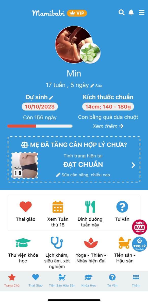 TRẢI NGHIỆM HƠN 20 TÍNH NĂNG VÀ KHOÁ HỌC TẠI MAMIBABI 

# Giá tốt nhất tại Việt Nam hiện tại: tối đa chỉ 899,000 đồng
# Mẹ được tư vấn, hỗ trợ trong suốt quá trình sử dụng

Nhiều mẹ hẳn đã nhận ra Mamibabi đã thay đổi giao diện thời gian gần đây phải không ạ? Mục đích của việc này là để màn hình chính của các mẹ hiển thị nhiều nội dung hơn, giúp mẹ tìm kiếm thông tin dễ hơn.

Mamibabi có 2 giao diện dành riêng cho mẹ đang mang bầu và mẹ đã sinh. Với các mẹ đã có tài khoản “VIP Mom trọn đời”, mẹ có thể sử dụng 100% tính năng và học 100% khoá học trong thời gian trọn đời. Mẹ có thể dùng đi dùng lại nhiều lần, học đi học lại nhiều lần, không giới hạn thời gian. 

- Với tính năng: Mẹ sẽ thấy hiển thị ngay tại màn hình chính của mình như trong ảnh chụp dưới đây

- Với khoá học: Mẹ có thể học ngay 56 khoá học ngắn tại đây https://mamibabi.com.vn/khoa-hoc

>>> VỚI MẸ BẦU: Màn hình sẽ hiển thị:
1. Thai giáo
2. Sự phát triển của thai tuần này
3. Dinh dưỡng
4. Tư vấn
5. Thư viện khoá học
6. Lịch khám thai, siêu âm, xét nghiệm
7. Yoga - Thiền - Nhảy hiện đại
8. Tiền sản - Hậu sản
9. Đặt tên cho bé
10. Nên - Không nên khi mang bầu
11. Đồ sơ sinh đầy đủ
12. Danh sách đồ đi sinh
13. Đếm cử động thai
14. Siêu sale sản phẩm mẹ và bé
15. Bảo hiểm
16. Bách khoa toàn thư 

>>> VỚI MẸ SAU SINH: Màn hình sẽ hiển thị:
1. Sự phát triển tháng này của bé
2. Theo dõi cân nặng, chiều cao, vòng đầu của bé 
3. Lượng sữa của bé
4. Hút sữa cho bé
5. Thời gian ngủ 
6. Thay bỉm
7. Lịch tiêm phòng
8. Tuần khủng hoảng
9. Lịch EASY
10. Luyện ngủ
11. Giáo dục sớm
12. Tập nói cho bé
13. Cách khen, cách mắng để bé nghe lời
14. Đột phá não phải
15. Cách chăm sóc bé
16. Tư vấn
17. Thư viện khoá học
18. Bảo hiểm 
19. Siêu sale
20. Bách khoa toàn thư
21. Thêm (mẹ bấm vào để xem được nhiều hơn)

Chi tiết quyền lợi VIP Mom mẹ có thể xem tại đây https://mamibabi.com.vn/vip/info?mode=9 

Mamibabi rất cảm ơn sự tin tưởng, ủng hộ của các mẹ, và rất mong sẽ tiếp tục được đồng hành cùng các mẹ trên hành trình làm mẹ sắp tới!