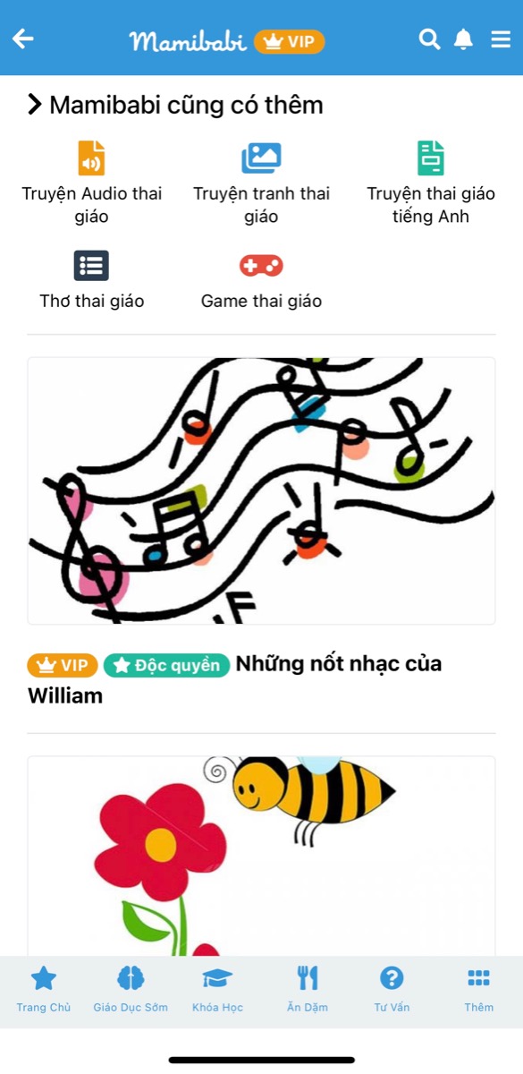 CÙNG ĐỌC TRUYỆN THAI GIÁO “NHỮNG NỐT NHẠC CỦA WILLIAM” - BÀI HỌC VỀ SỰ KIÊN TRÌ VÀ NỖ LỰC ĐỂ ĐẠT ĐƯỢC THÀNH CÔNG

Bố mẹ có thể đọc cùng bé tại đây https://mamibabi.com.vn/news/1951/nhung-not-nhac-cua-william

Mamibabi là đơn vị duy nhất tại Việt Nam sở hữu nhiều truyện thai giáo bản quyền và độc quyền. Các câu truyện được chọn lọc với nội dung nhân văn và bài học ý nghĩa; phù hợp để mẹ bầu đọc cho thai nhi nghe và bố mẹ đọc cho bé ở lứa tuổi mẫu giáo, tiểu học… 

Tại Mamibabi, khi đăng ký tài khoản “VIP Mom trọn đời”, mẹ có thể cùng bé đọc hàng trăm câu truyện thai giáo và nhận được 10 quyền lợi dưới đây: 

1. Được tư vấn 1:1 mọi vấn đề về mang thai và nuôi con https://mamibabi.com.vn/community 
2. Học 56 khoá học ngắn về mang thai và nuôi con https://mamibabi.com.vn/khoa-hoc 
3. Hơn 3000 hoạt động thai giáo giúp mẹ vui bé khỏe https://mamibabi.com.vn/vip/info?mode=1
4. Hơn 1000 bản nhạc thai giáo và karaoke thai giáo https://mamibabi.com.vn/nhac-thai-giao
5. Hơn 1000 bài thơ và câu truyện thai giáo tiếng Anh, tiếng Việt, Ehon, audio https://mamibabi.com.vn/newscategory/15/truyen-thai-giao
6. Thực đơn 280 ngày mang thai cho mẹ bầu https://mamibabi.com.vn/thai-giao-dinh-duong
7. Bảng theo dõi cân nặng 40 tuần cho mẹ https://mamibabi.com.vn/special/pregnancy_weight_gain
8. Bảng theo dõi cân nặng 40 tuần cho bé https://mamibabi.com.vn/news/95/can-nang-va-chieu-dai-thai-nhi-theo-chuan-who-2021
9. Hơn 500 hoạt động giáo dục sớm cho bé từ 0 - 6 tuổi https://mamibabi.com.vn/khoa-hoc#gds
10. Hơn 300 món ăn dặm cho bé https://mamibabi.com.vn/an-dam
—————————————————————
Mamibabi là ứng dụng thai giáo và giáo dục sớm duy nhất tại Việt Nam:
• Được sáng lập bởi tác giả Phạm Ngọc Thắng, tác giả cuốn sách “Rủ chồng thai giáo”
• Được xây dựng theo hướng “1 tài khoản – ngàn nội dung”, bạn chỉ cần mua tài khoản VIP Mom 1 lần duy nhất để đọc hàng ngàn nội dung về nuôi dạy con.