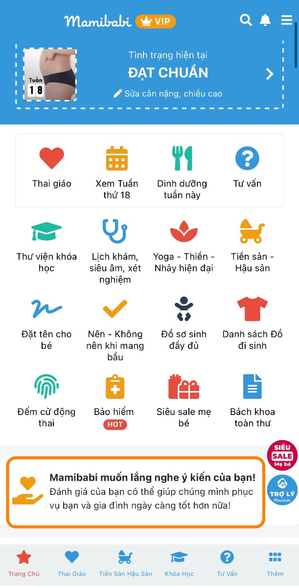 HÃY CHO CHÚNG TÔI ĐƯỢC LẮNG NGHE Ý KIẾN CỦA BẠN

Mamibabi hiện đã có tính năng Đánh giá ngay tại giao diện chính. Với chức năng này, mẹ có thể gửi đến mọi ý kiến khen chê đóng góp để giúp Mamibabi hoàn thiện hơn https://mamibabi.com.vn/review/create

Trong hơn 5 năm qua, chúng tôi đã nhận được rất nhiều góp ý. Một trong những góp ý giúp chúng tôi có nhiều động lực nhất là khi có mẹ nói rằng chị đã từng mua 3 app thai giáo khác nhau và thấy rằng Mamibabi là tốt nhất, giá rẻ nhất và tư vấn nhiệt tình nhất. Vì vậy chị đã dừng lại ở Mamibabi chứ không mua thêm nữa. 

Với chúng tôi, mỗi lời khen luôn là động lực và mỗi lời chê luôn là đóng góp để trở nên tốt hơn. Chúng tôi rất biết ơn việc bạn đã dành thời gian sử dụng Mamibabi, và hy vọng bạn có thể để lại đôi lời góp ý tại đây https://mamibabi.com.vn/review/create

Nhờ sự hỗ trợ từ các bạn, trong những năm qua, dù không trả tiền cho quảng cáo, Mamibabi vẫn may mắn được nhiều mẹ biết tới và luôn là app thai giáo và giáo dục sớm có giá rẻ nhất thị trường. 

Nếu bạn hài lòng, hãy giúp chúng tôi giới thiệu với những người bạn quen.
Nêu chưa hài lòng hoặc chưa biết cách sử dụng, hãy liên hệ với chúng tôi để được hỗ trợ tốt nhất!

Xin chân thành cảm ơn!